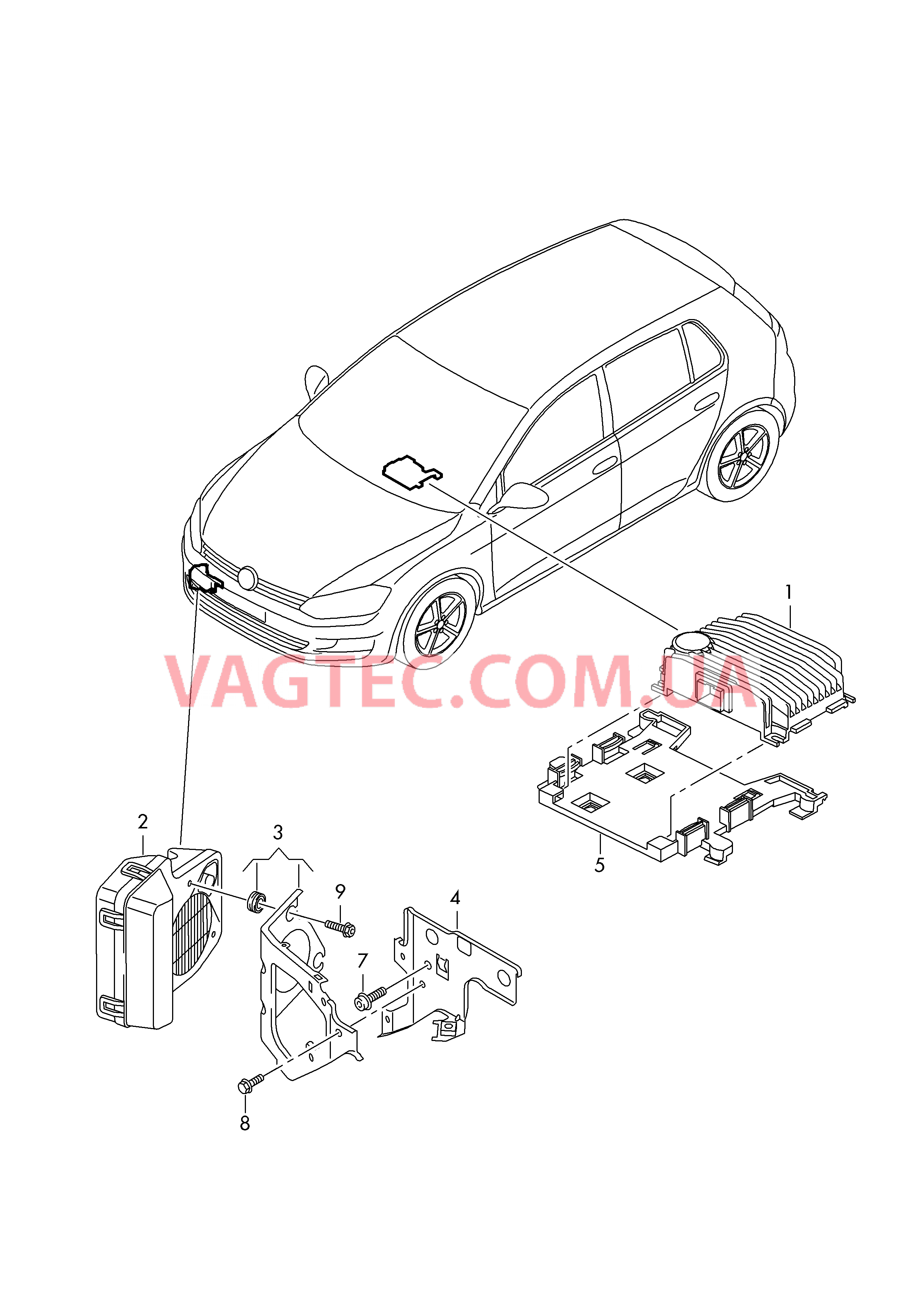 Электрические компоненты для создания шума двигателя  для VOLKSWAGEN E-Golf 2016