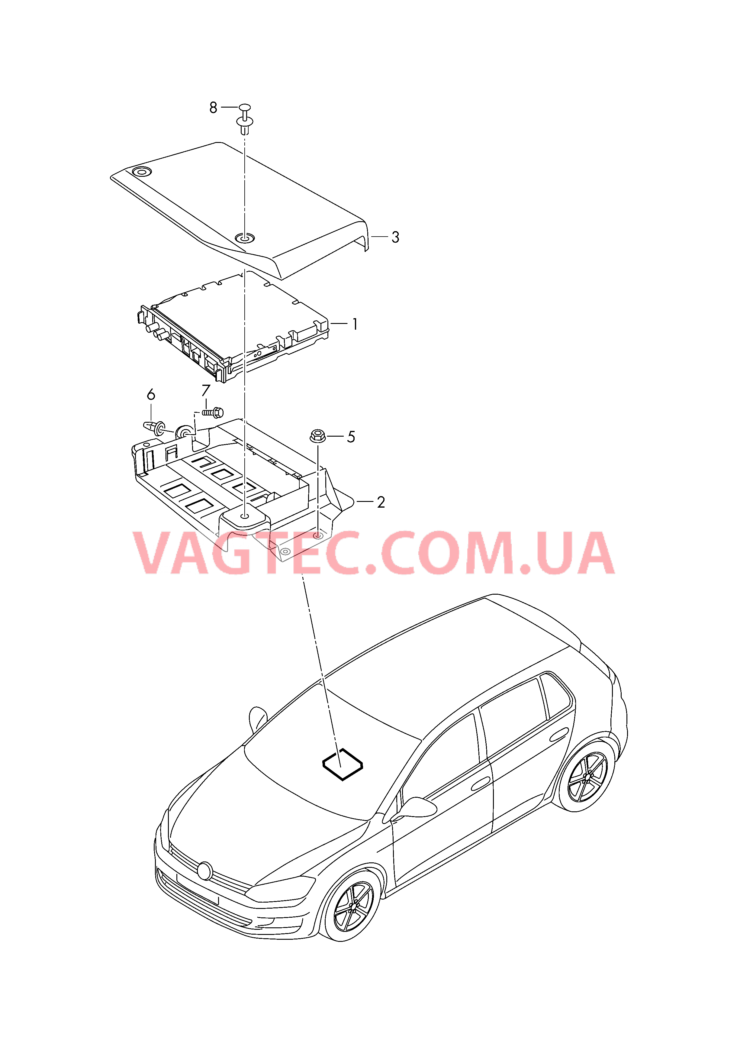 Электронные компоненты для приёма ТВ  для VOLKSWAGEN GOLF 2017