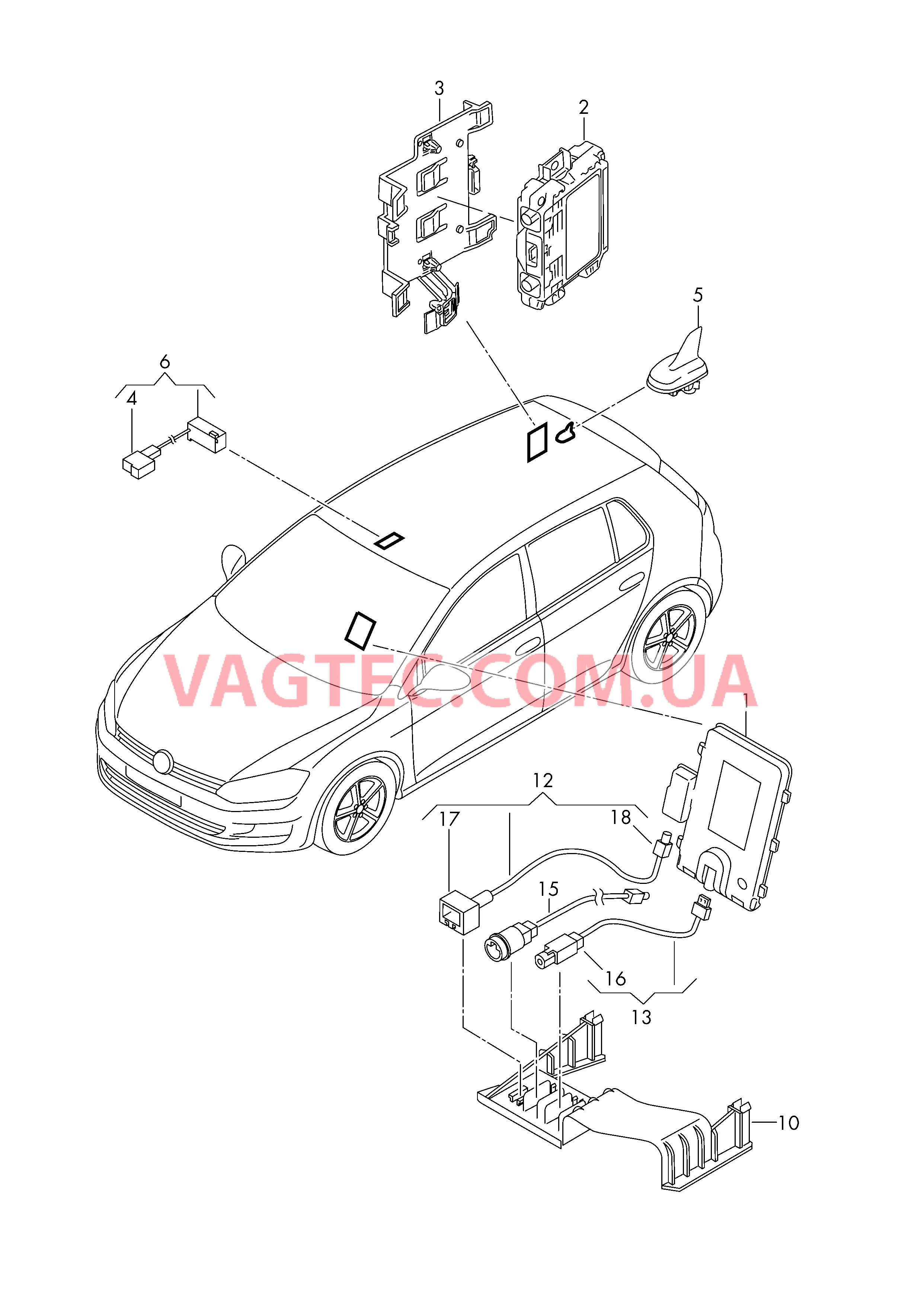 Электрические компоненты для телефона   D             >> - 12.12.2016 для VOLKSWAGEN E-Golf 2018