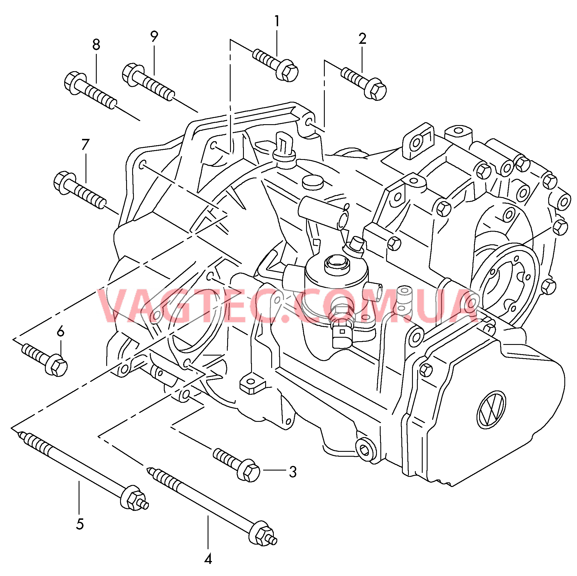 Детали крепления для двигателя и КП  для 6-ступен. механической КП  для VOLKSWAGEN Passat 2015-1