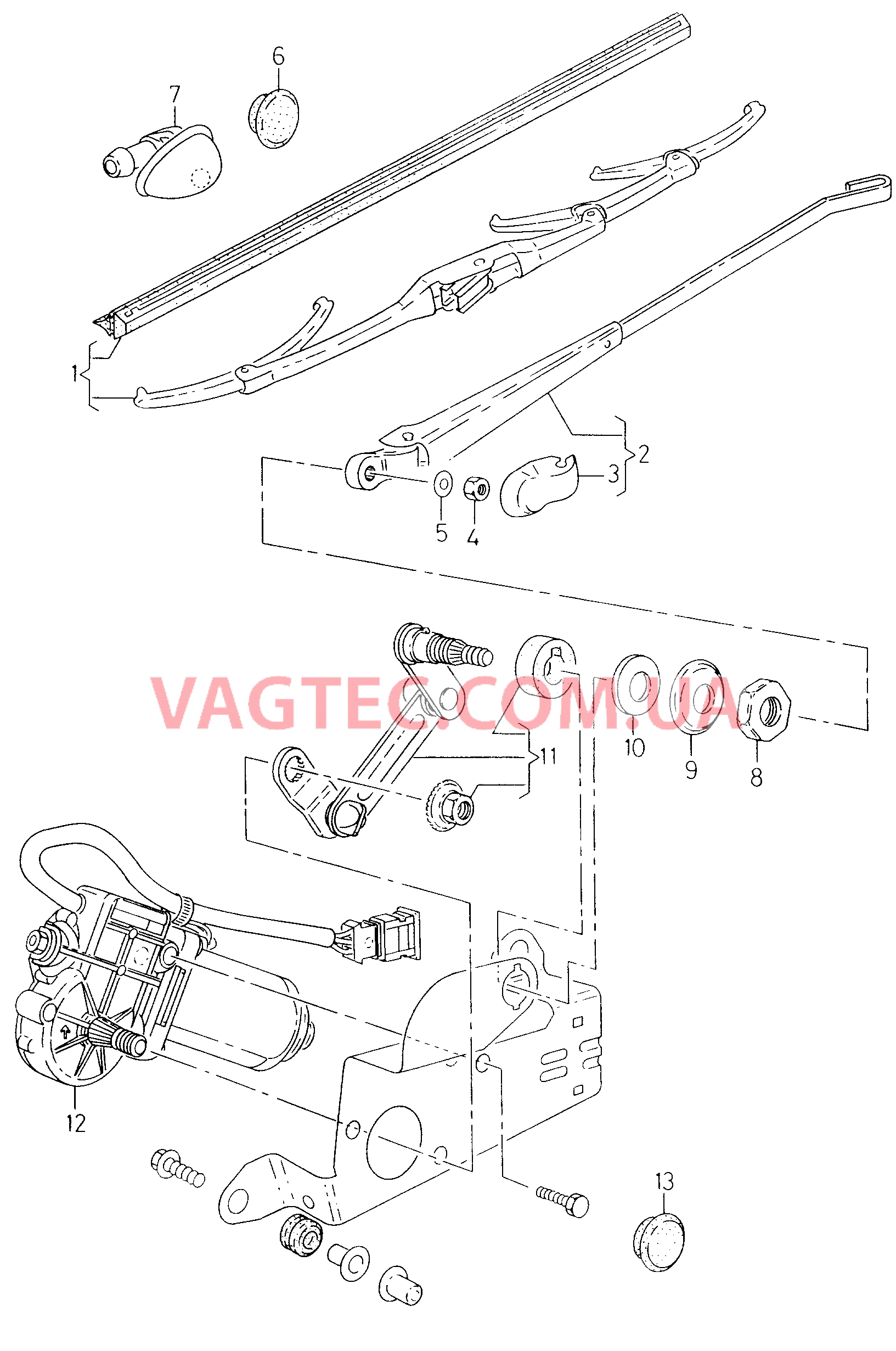 Стеклоочиститель/омыватель для заднего стекла  для SEAT Inca 2000