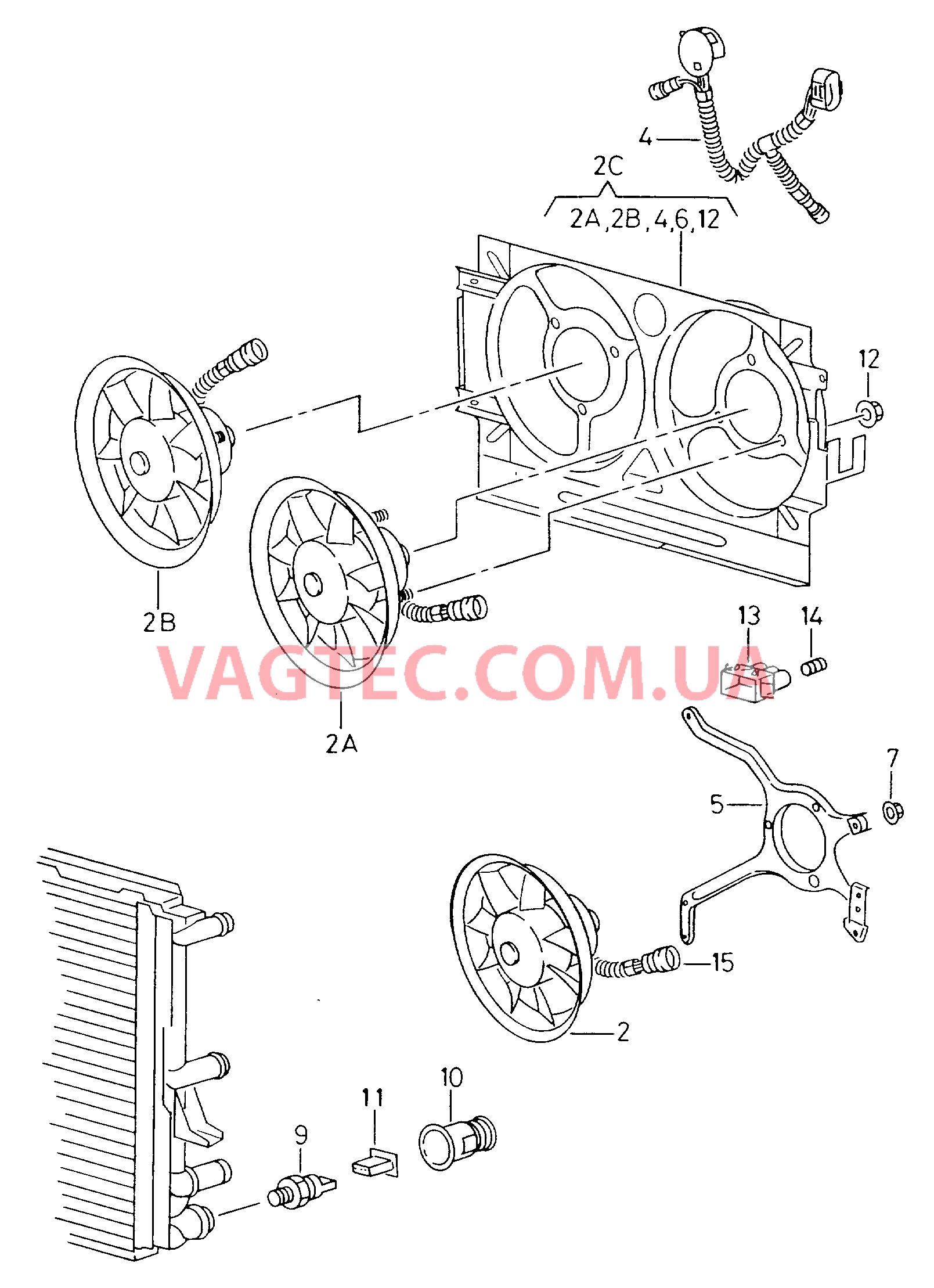 Вентиляторы радиатора, обзор  для VOLKSWAGEN Caddy 2002