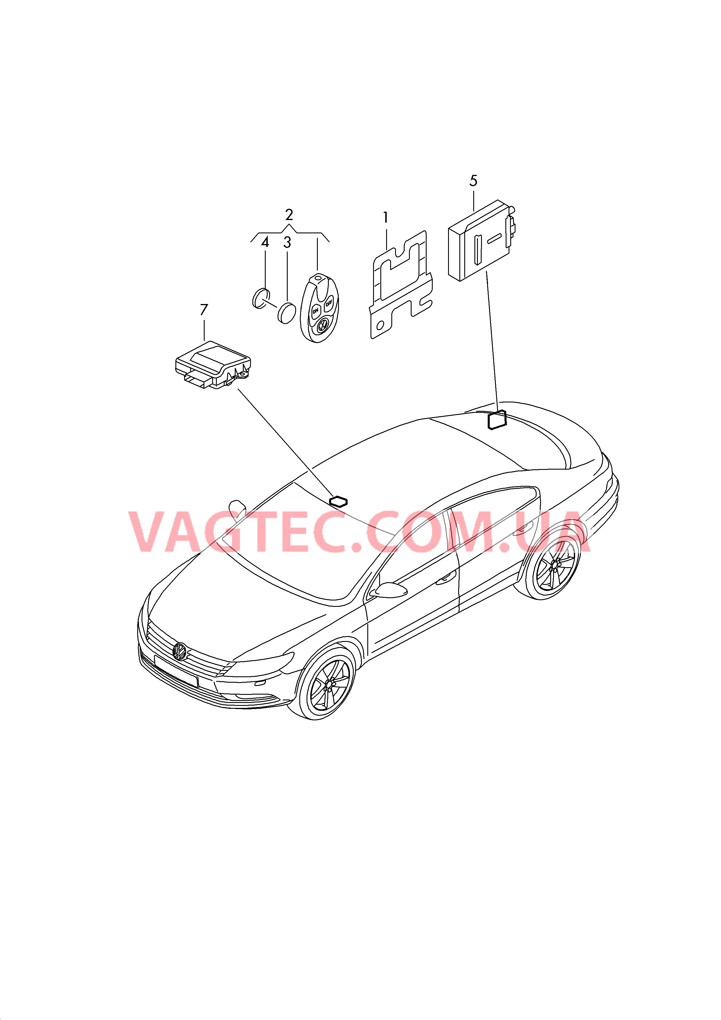 Детали электрич. для автономного отопителя с радиоуправл.  для VOLKSWAGEN CC 2012