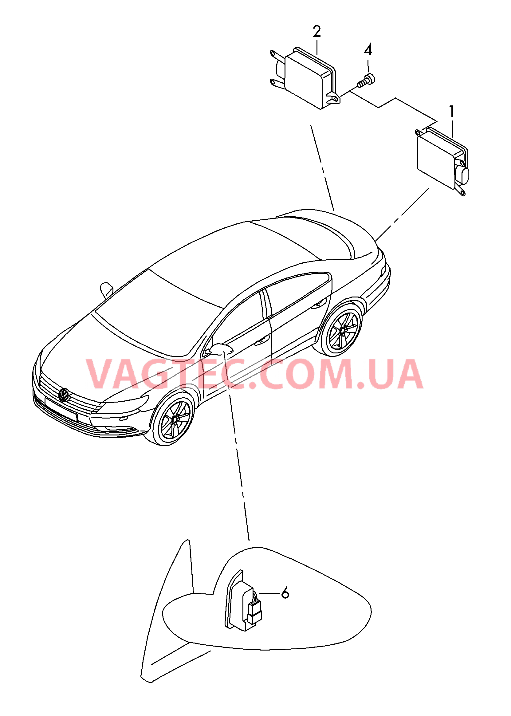 Блок управления ассистента смены полосы движ.  для VOLKSWAGEN CC 2014