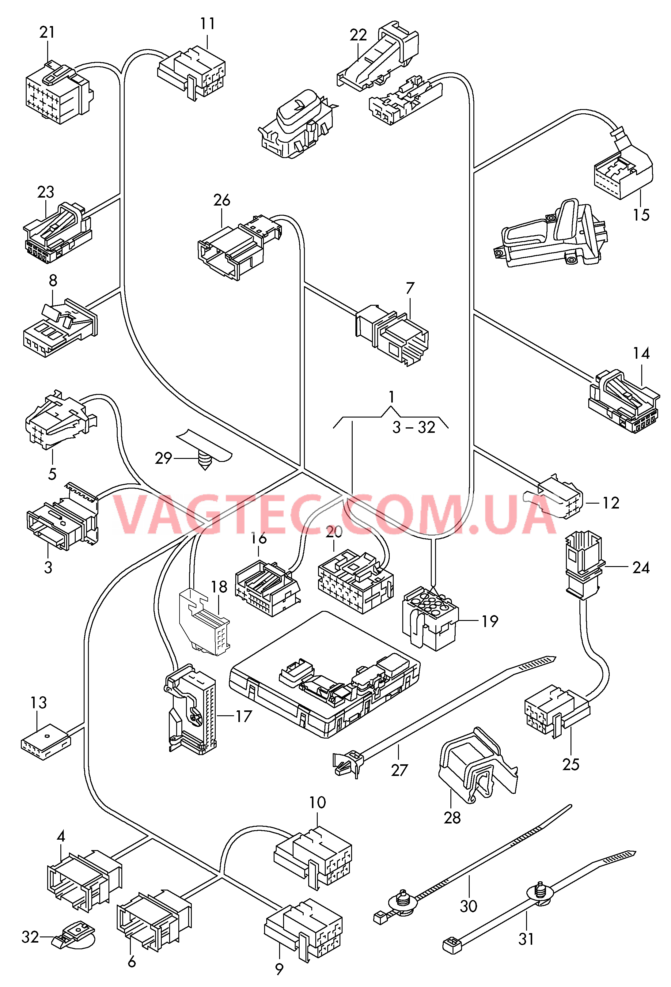 Жгут проводов каркаса сиденья  для AUDI RS6 2018