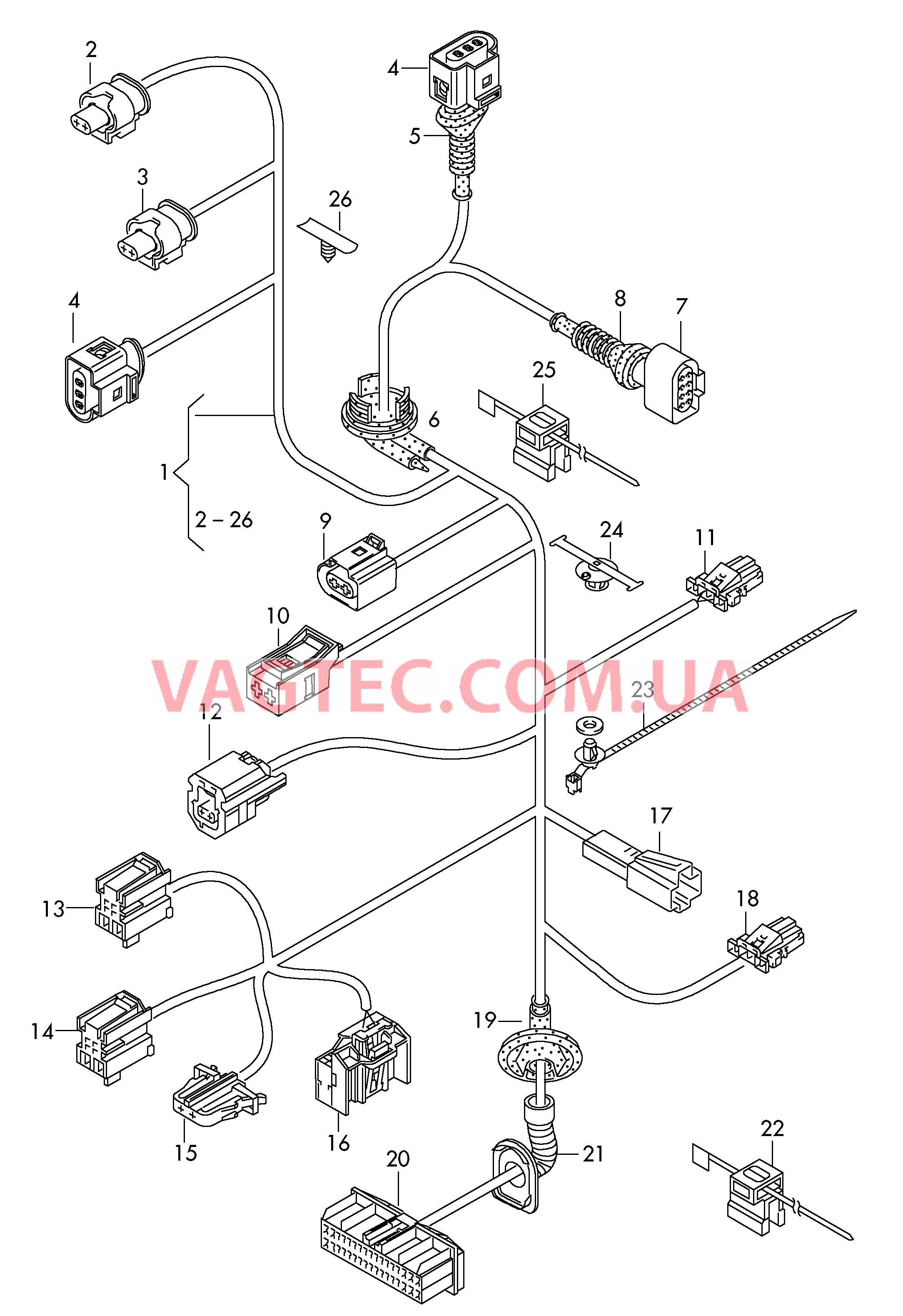 Жгут проводов двери Детали не в сборе  для AUDI A8 2010-1