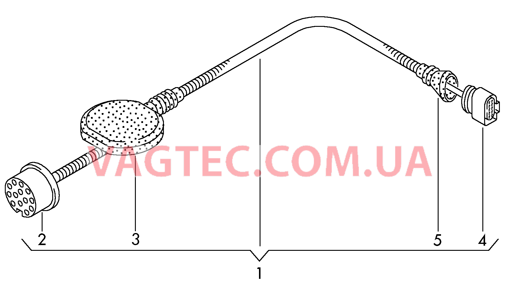 Жгут проводов с розеткой для ТСУ  для AUDI A8Q 2010-1