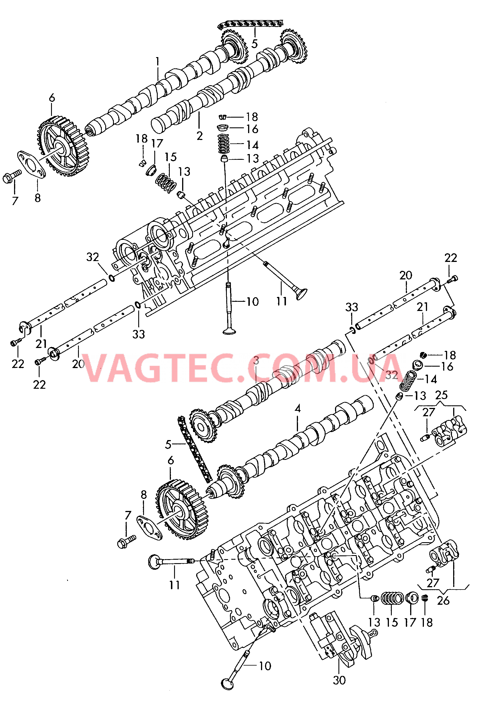  AUDI A8 Распределительный вал, клапаны  для AUDI A8 2000