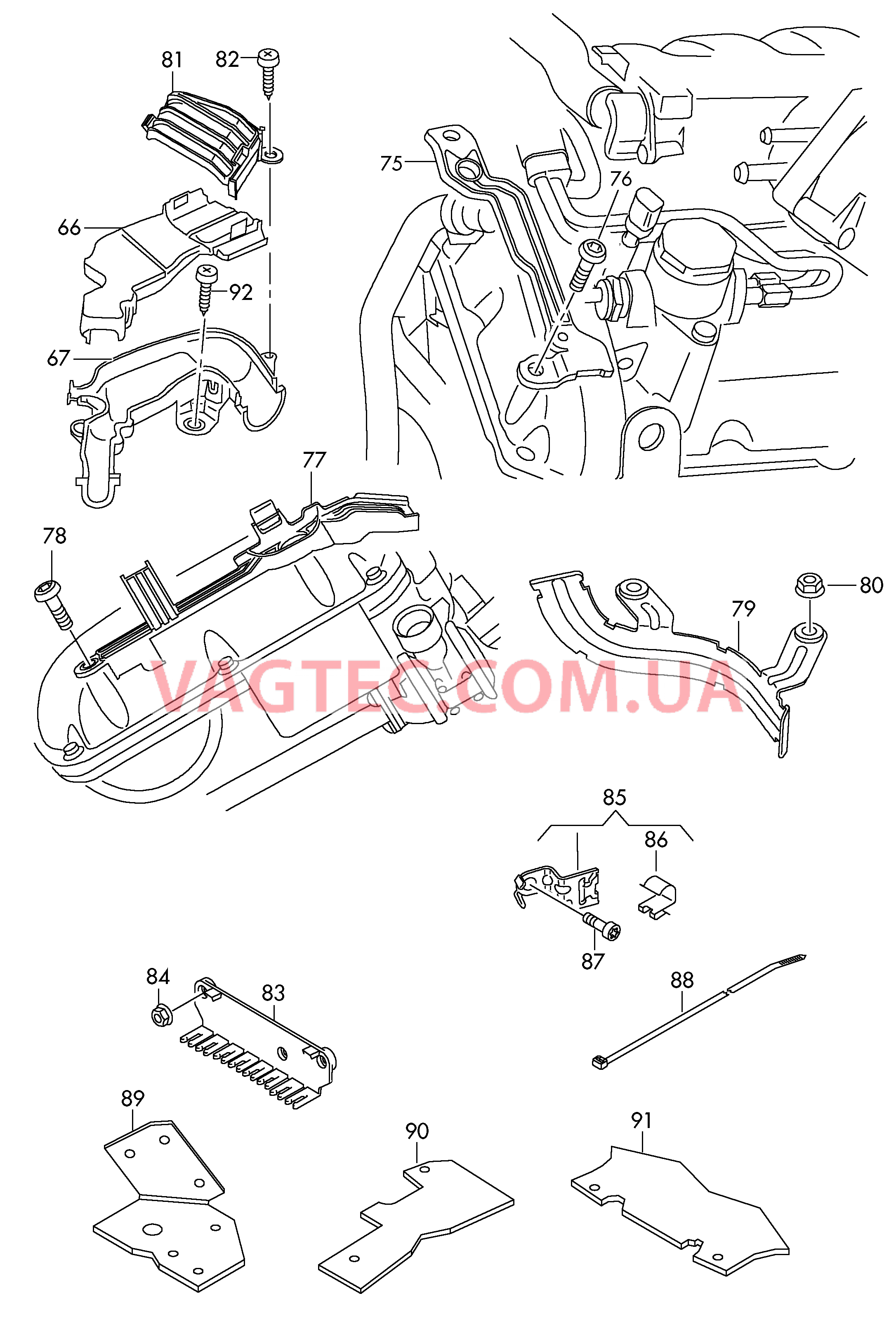 Детали не в сборе Кронштейн жгута проводов  для AUDI A8 2010-1