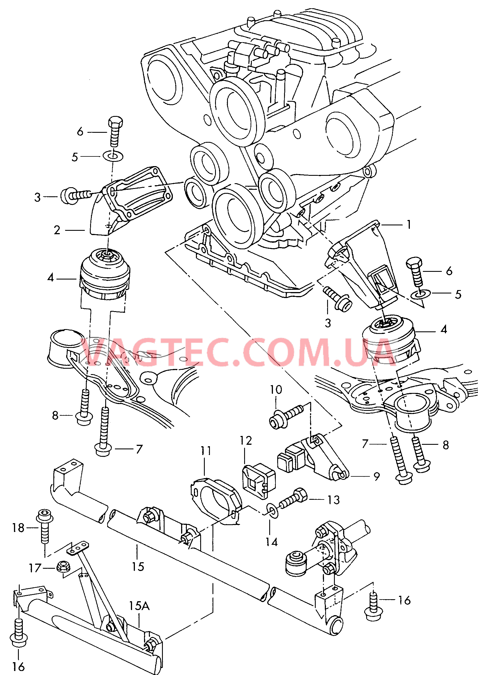  AUDI A8 Детали крепежные для двигателя  для AUDI A8 2000