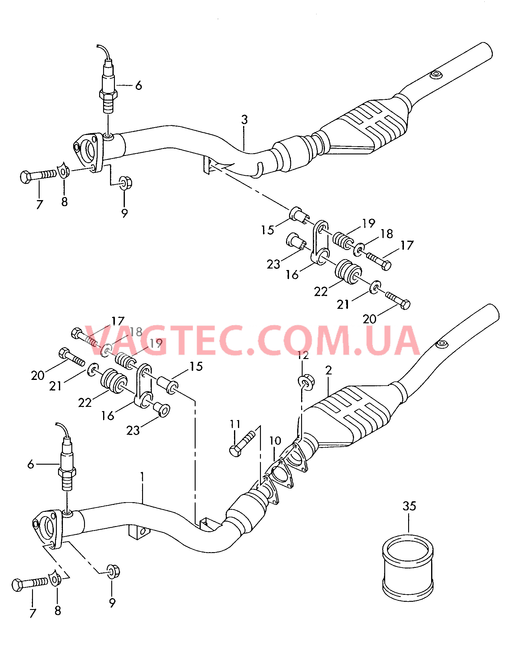  AUDI A8 Выпускная труба Нейтрализатор  для AUDI A8 2001