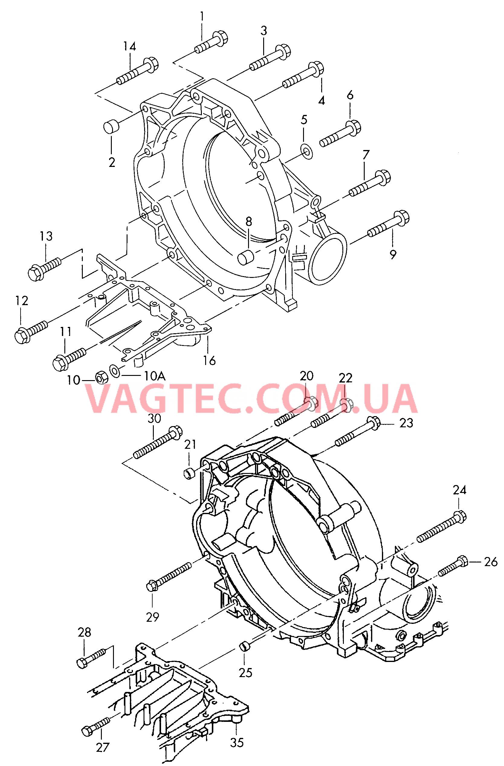 Детали крепления для двигателя и КП  для 6-ступен. механической КП для 5-ступенчатой АКП  для AUDI A6 2005