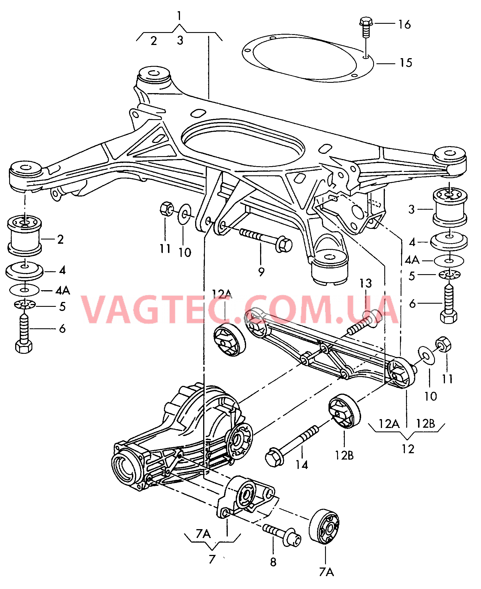 Подрамник  F             >> 4E-3-002 000* для AUDI A8Q 2005