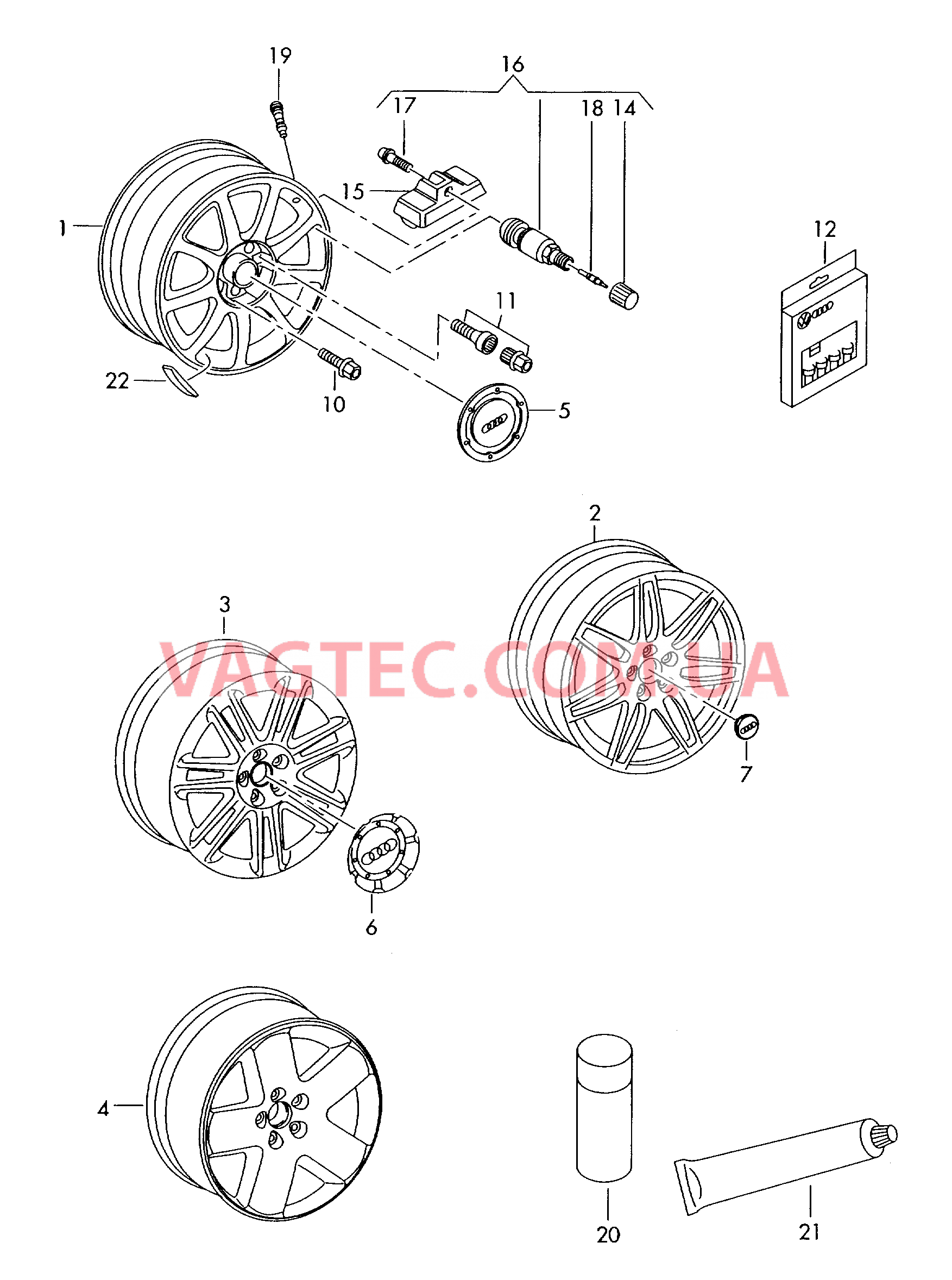 Алюминиевый диск Колпак колеса Балансировочный груз  для AUDI A8 2005