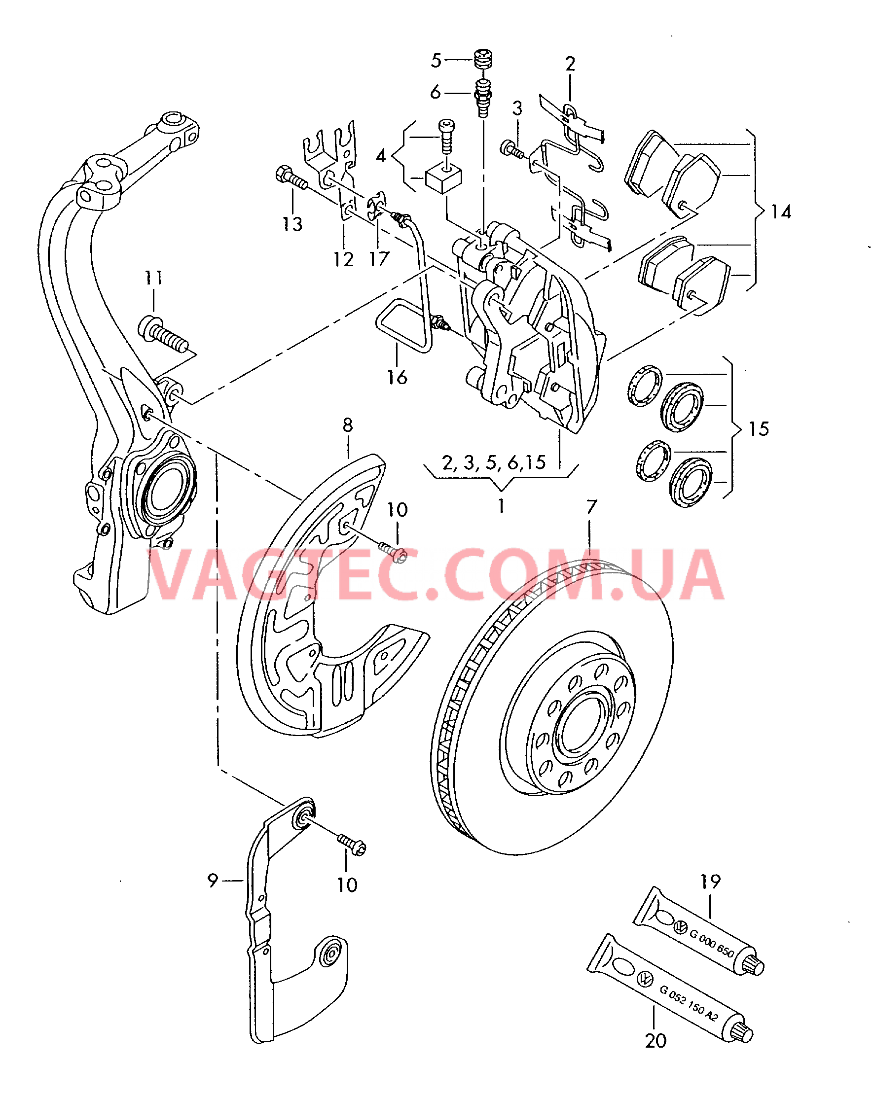 Диск. тор. ме-зм с плав. скоб. Тормозной диск (вентилир.)  для AUDI A6AR 2001