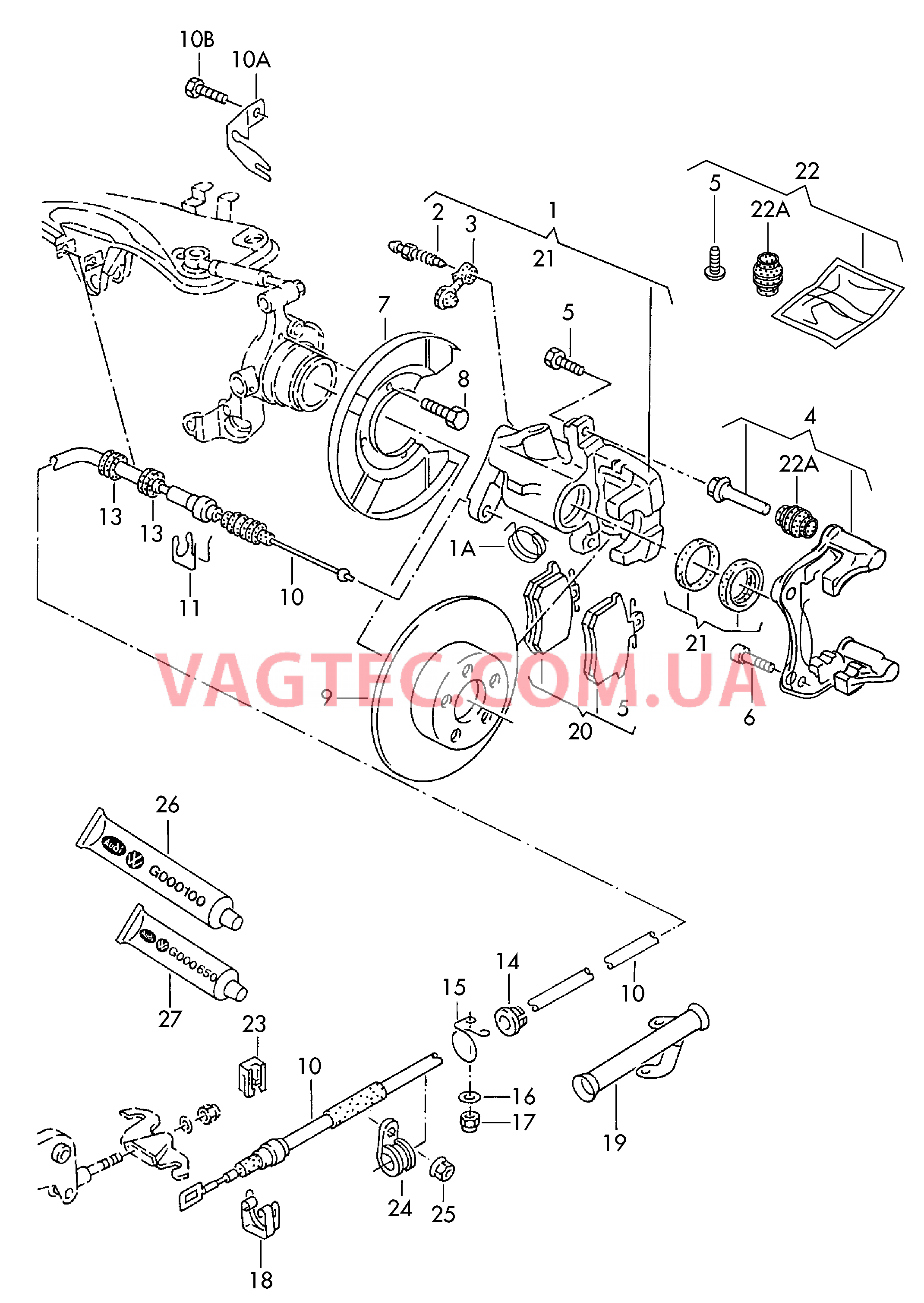  AUDI A8 Торм. мех. с плав. суппортом  Тормозной диск (вентилир.)  для AUDI A8 2001