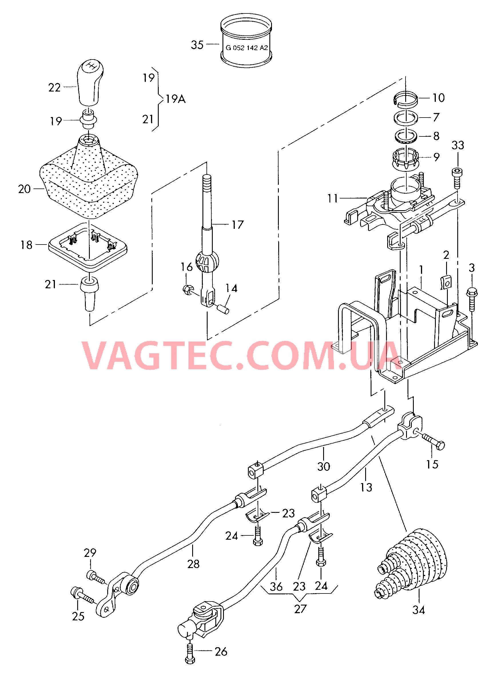 Механизм переключения  F 4D-Y-000 001>> 4D-Y-020 000 для AUDI A8 2002