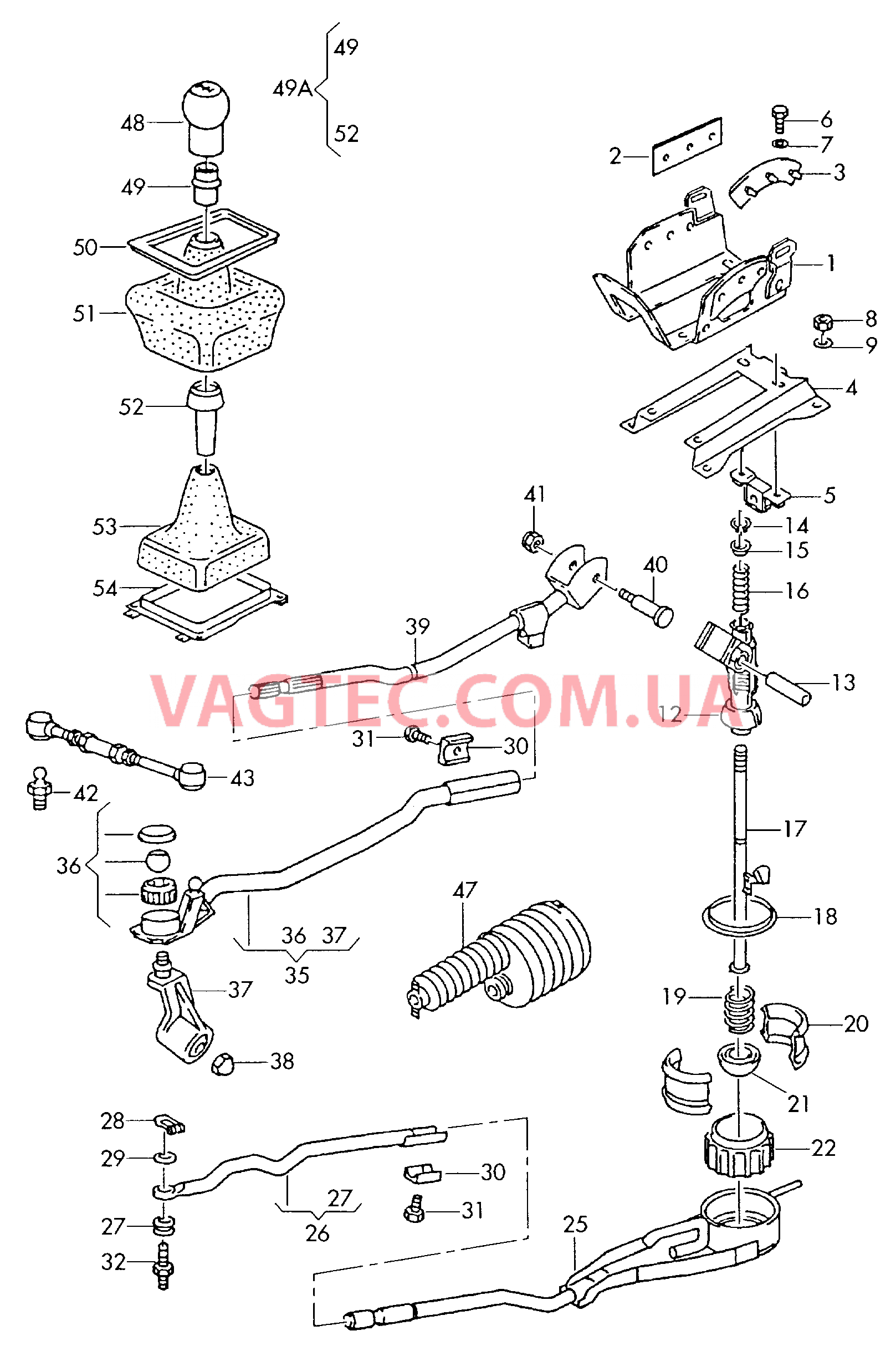 Механизм переключения  F 4D-1-000 001>> для AUDI A8Q 2001