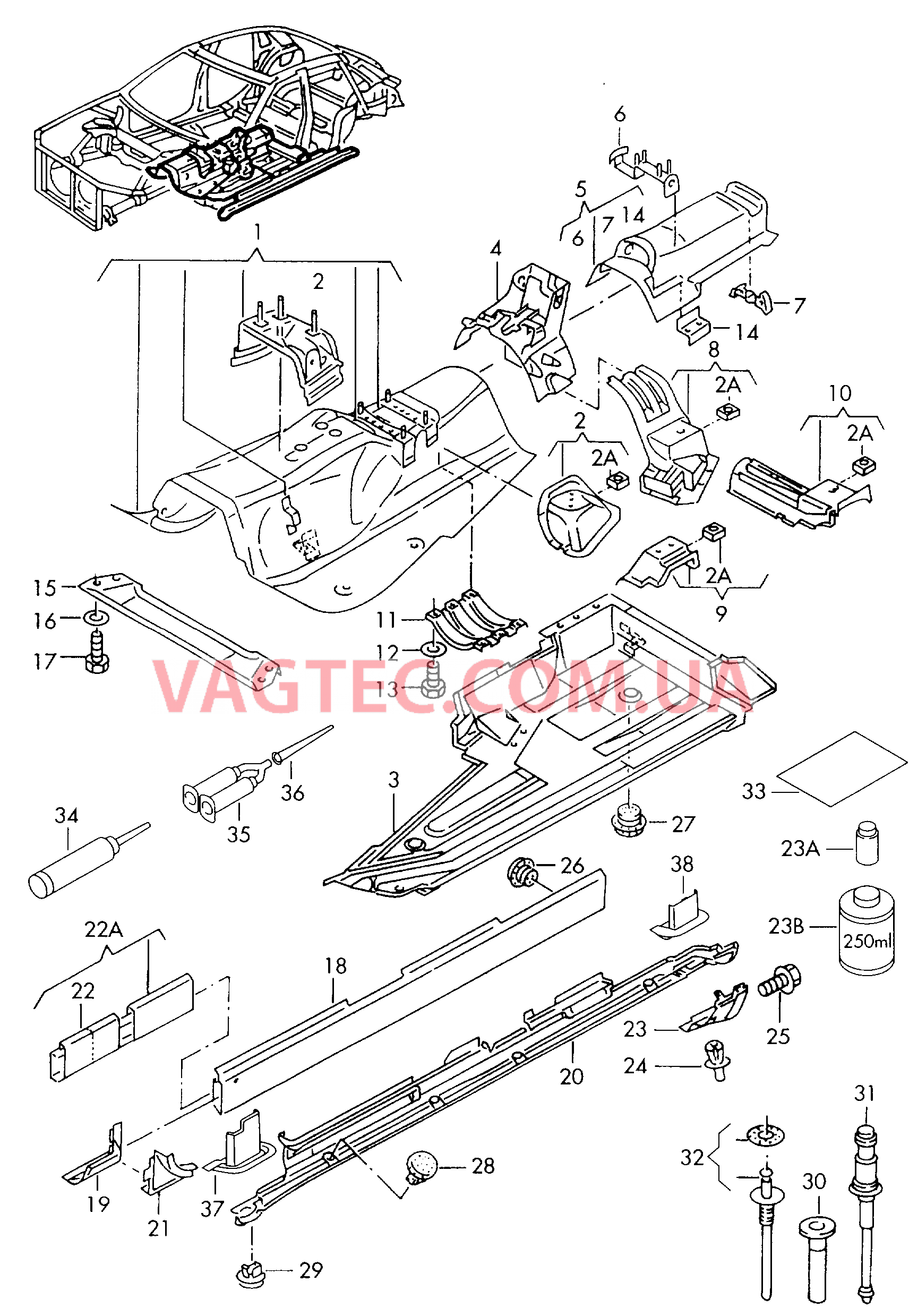 Детали нижней части кузова  для AUDI A8 2002