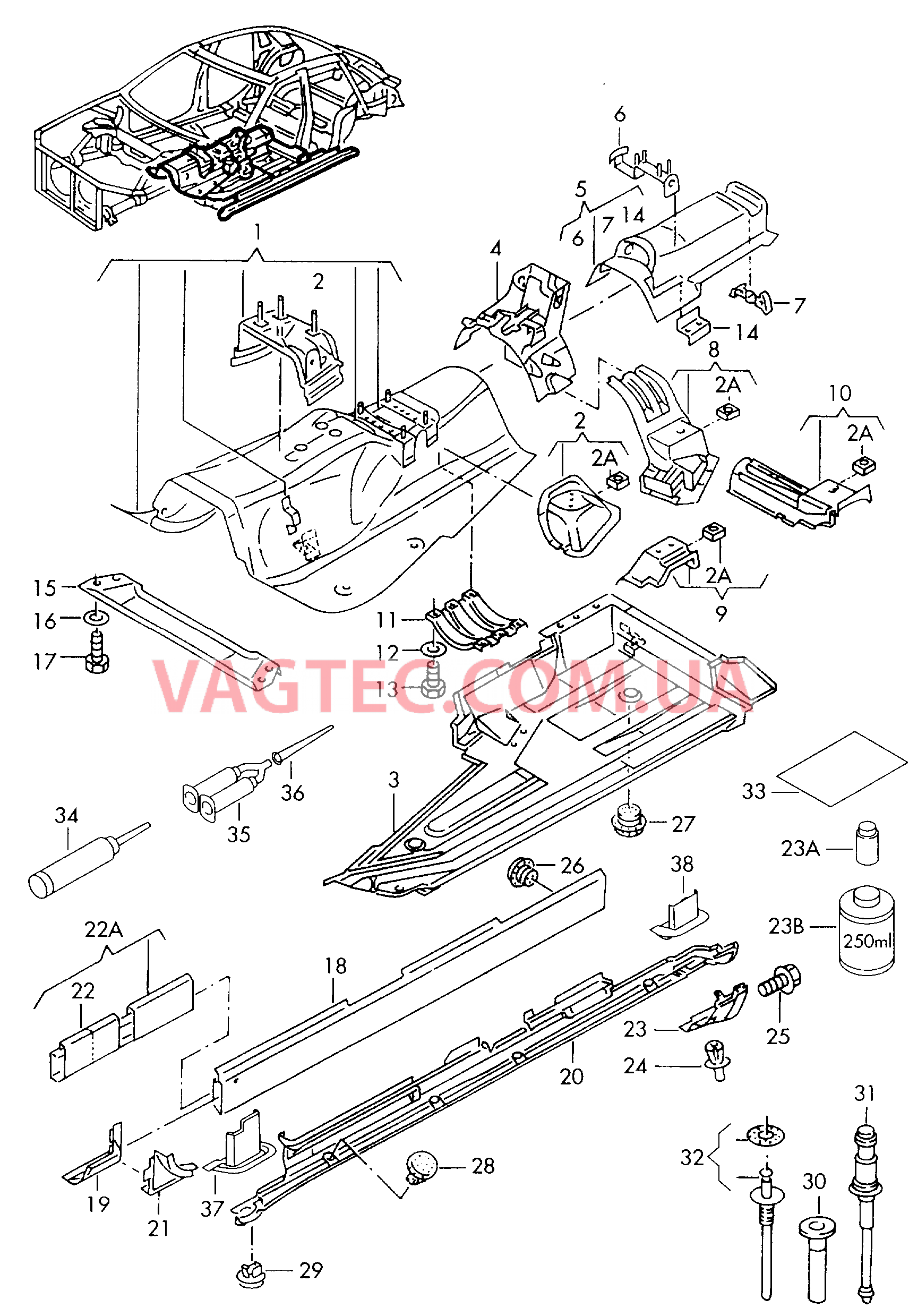 Детали нижней части кузова  для AUDI A8 2003