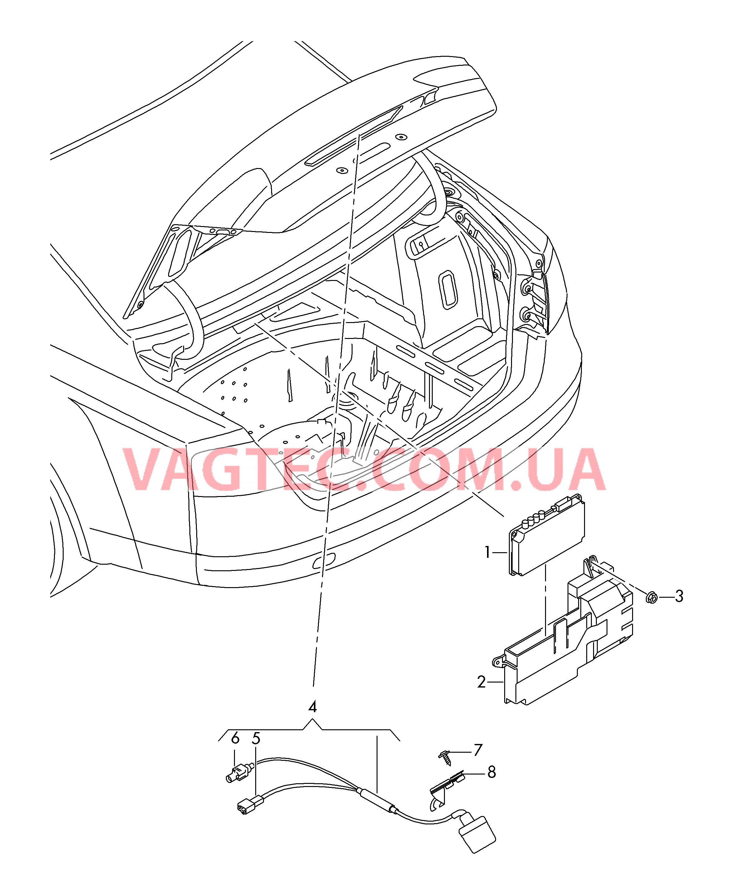 Парковочный ассистент с камерой заднего вида  для AUDI A8 2014