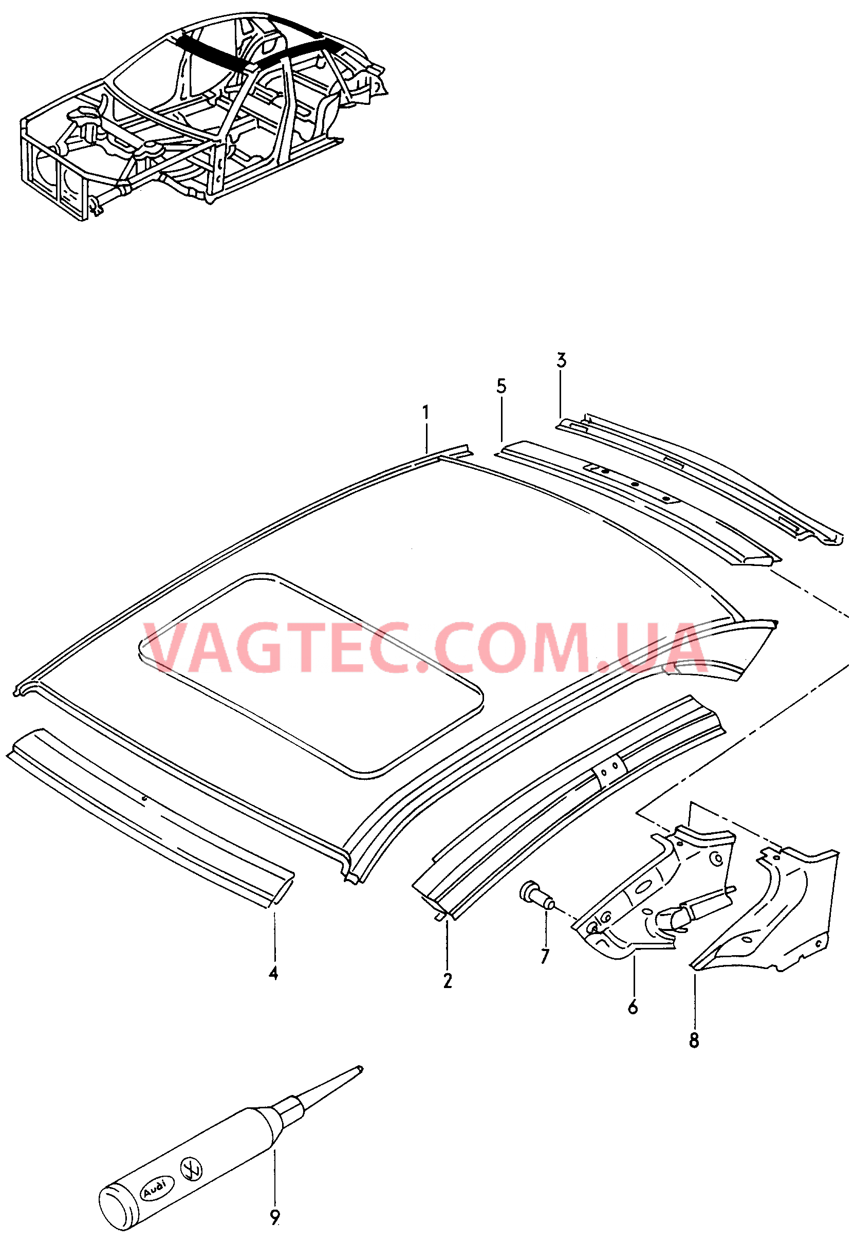  AUDI A8 Крыша  для AUDI A8 2000