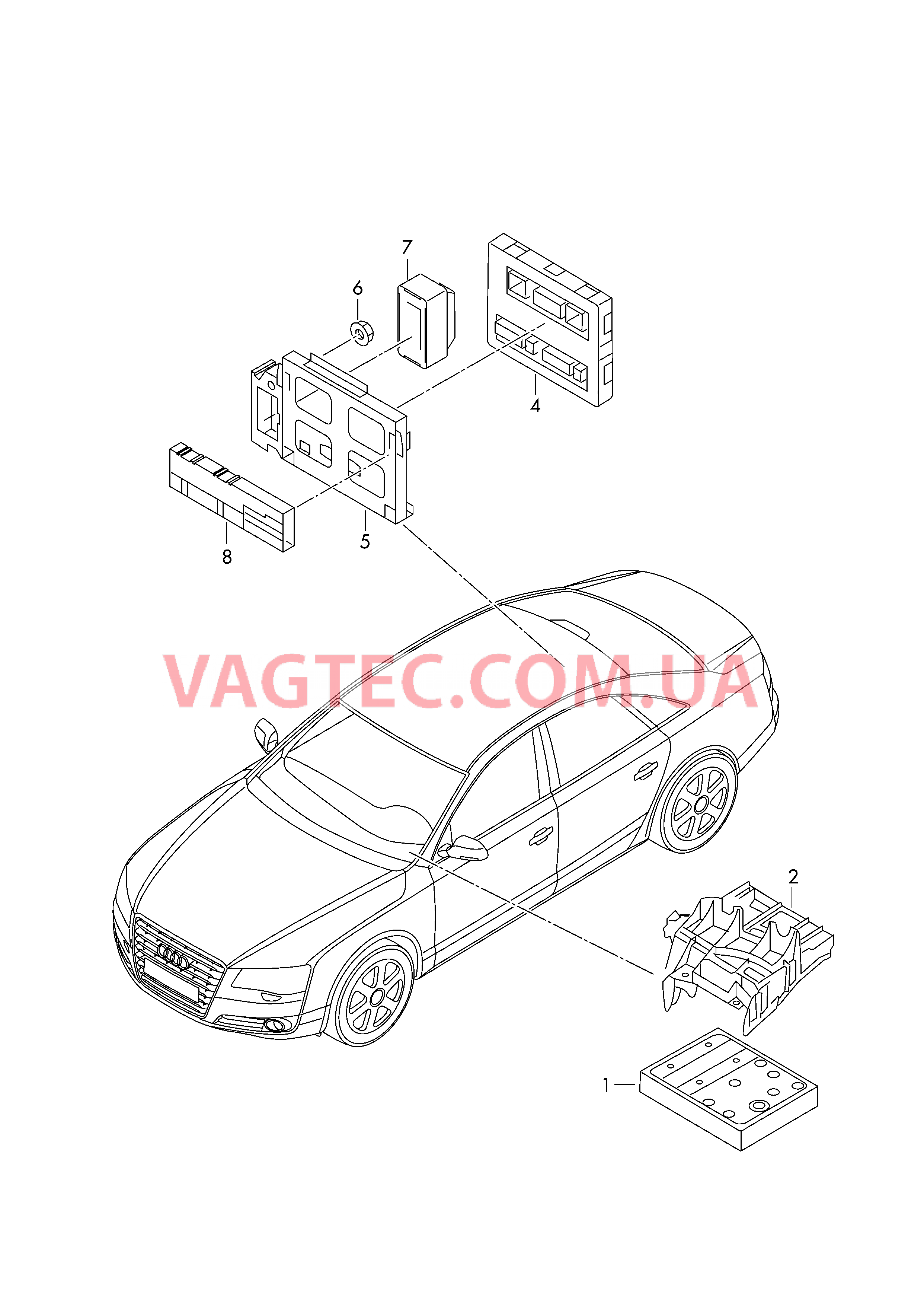 Блок управления бортовой сети Центральный блок управления систем комфорта  для AUDI A8Q 2014