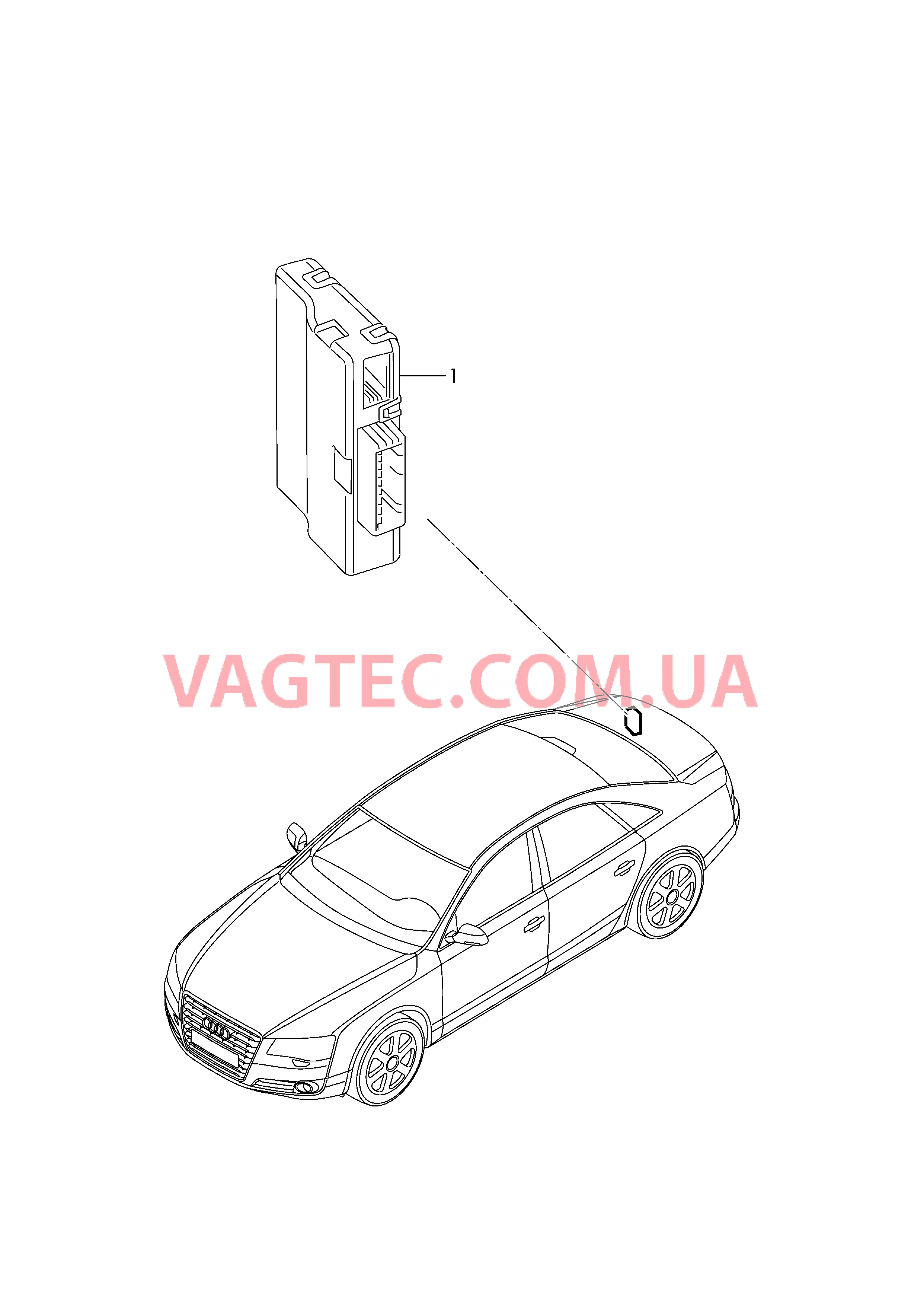 Диагностический интерфейс шин данных  для AUDI A8 2017