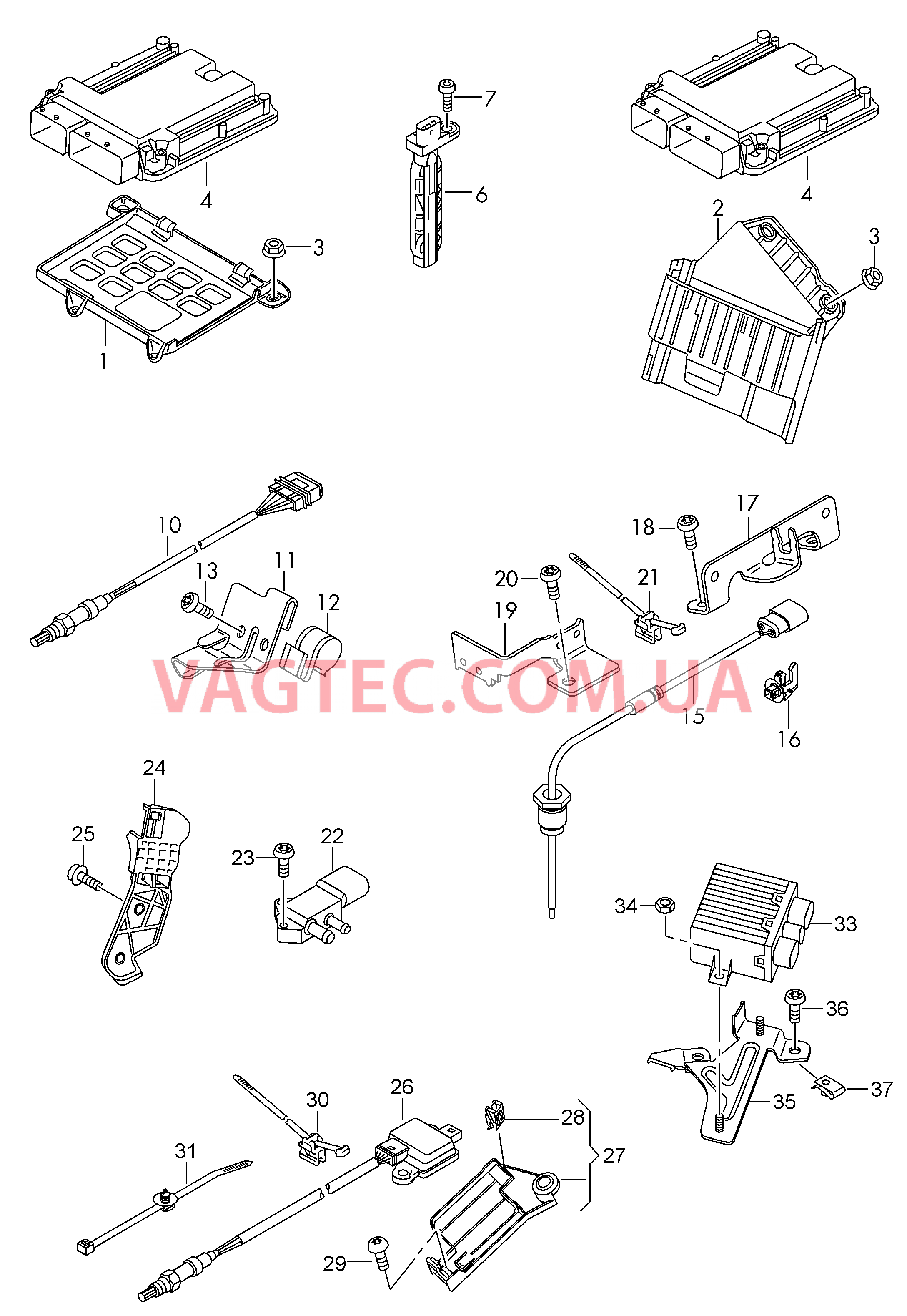 БУ дизельного двигателя Датчик оборотов двигателя Лямбда-зонд Датчик температуры ОГ Датчик перепада давления Датчик NOX Датчик частиц Блок управления подогрева нейтрализатора  для AUDI A8 2017