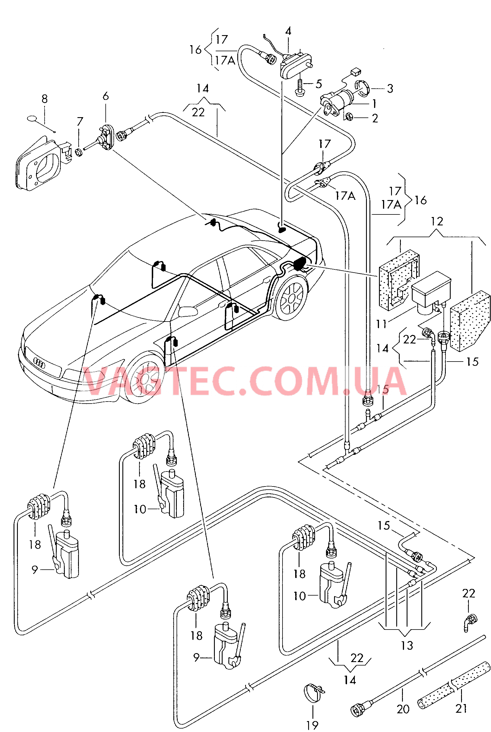 Центральный замок  для AUDI A8 2003