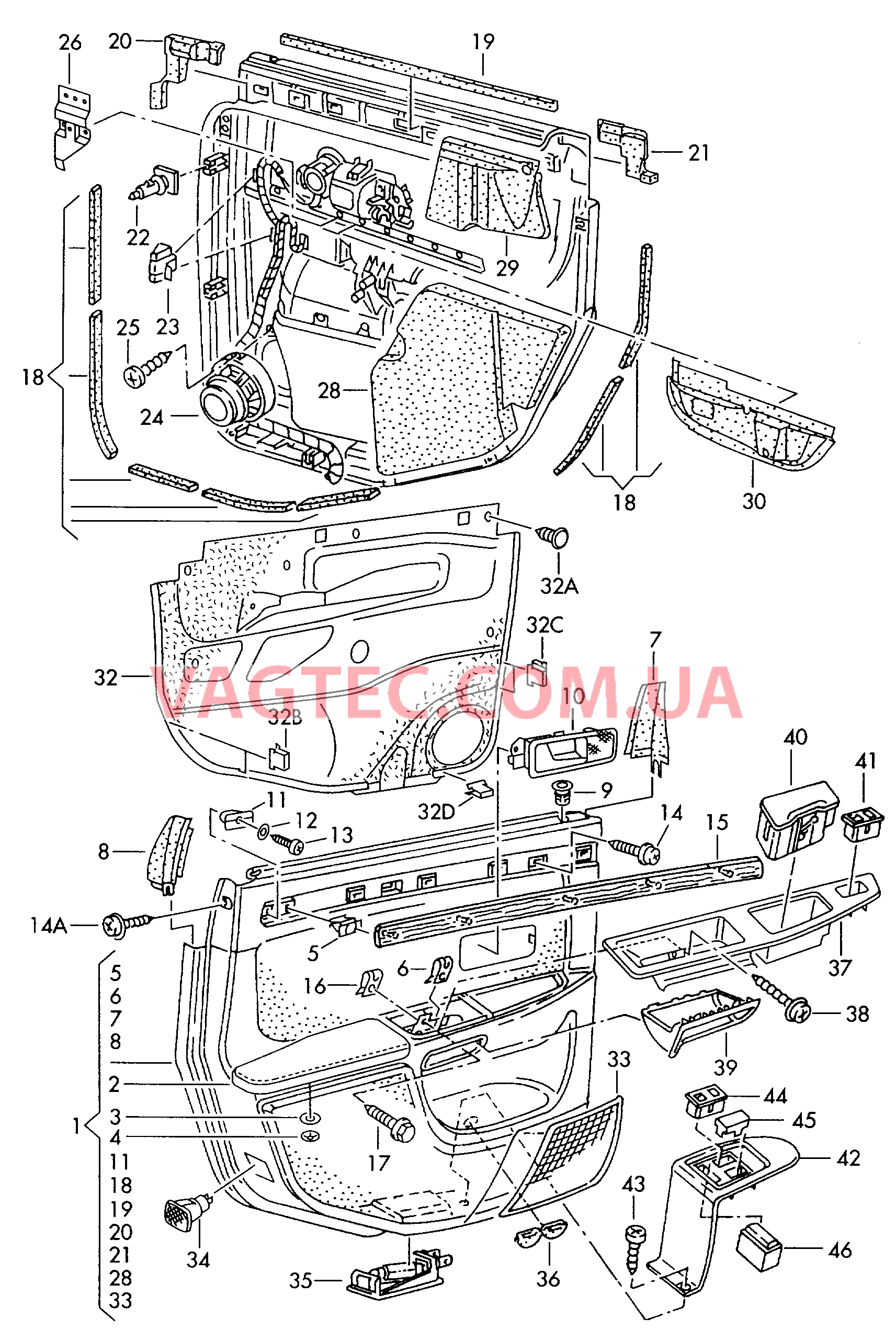  AUDI A8 Обшивки дверей  для AUDI A8 2001