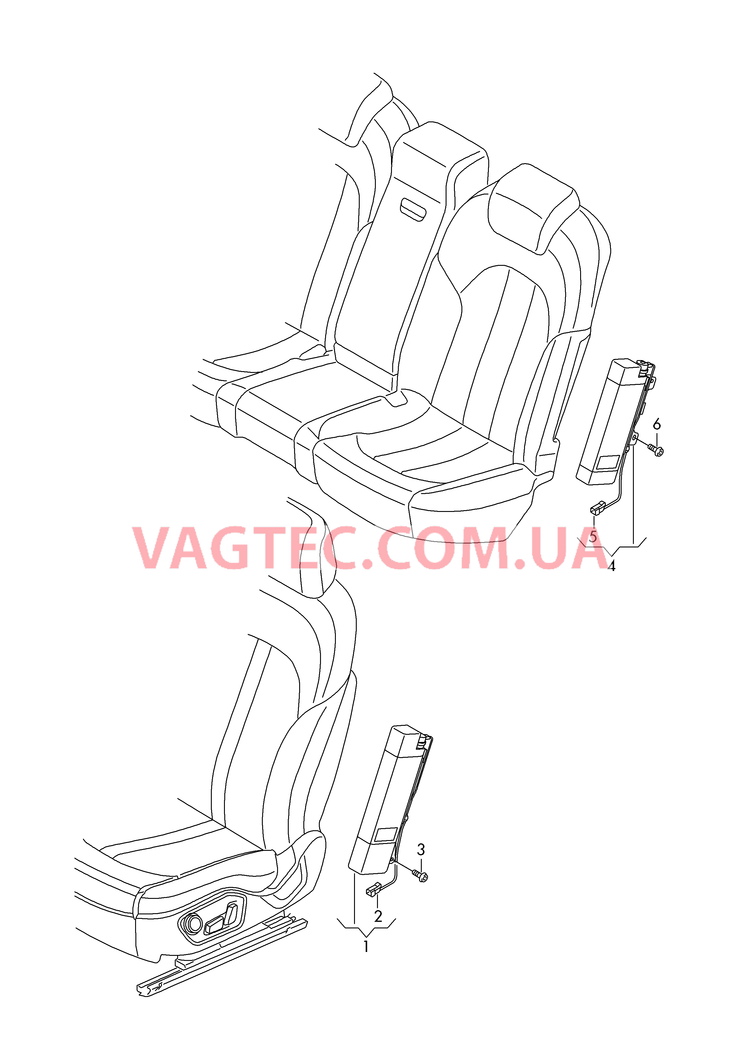 Модуль боковой подушки безоп.  для AUDI A8Q 2016