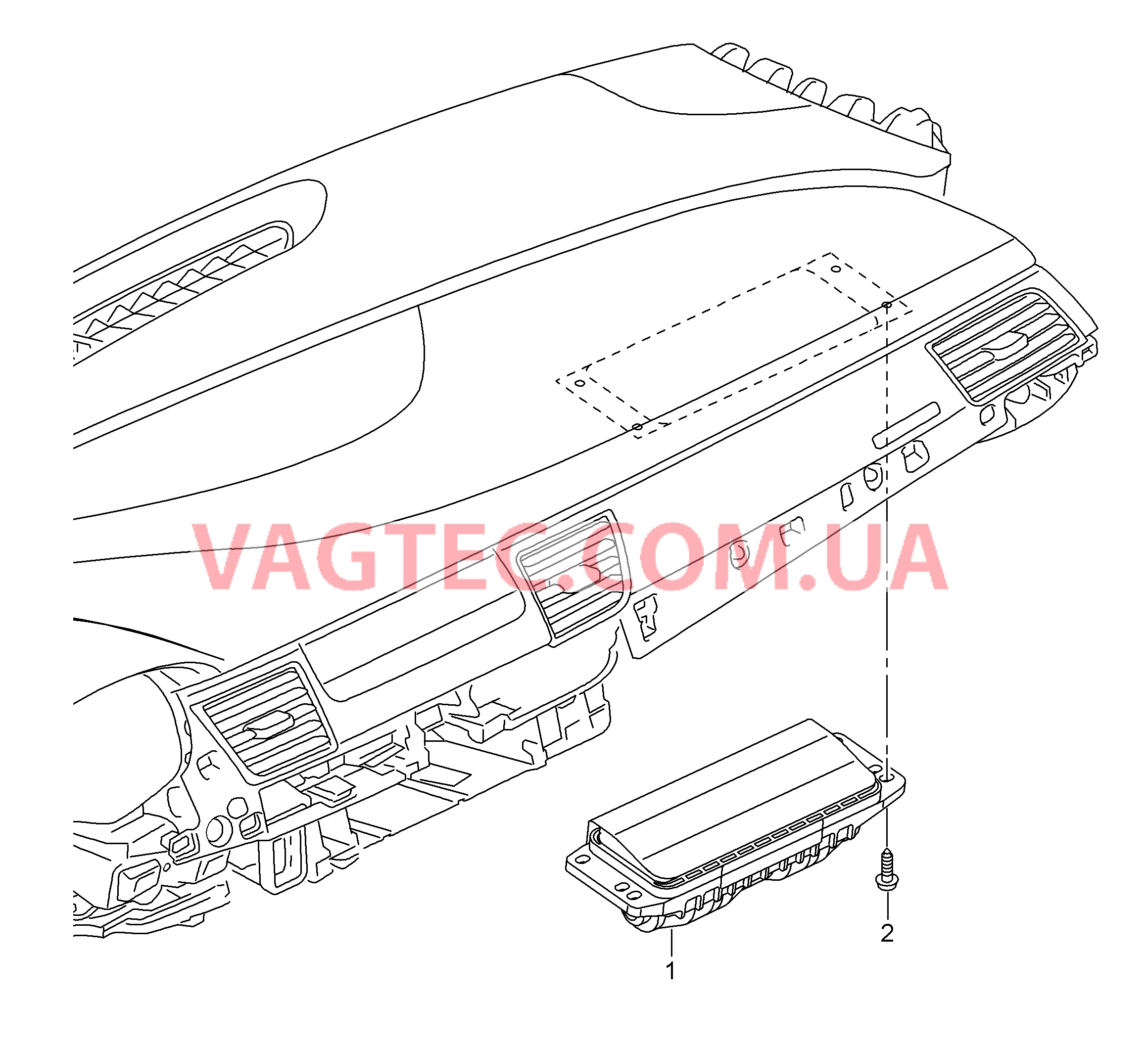 Модуль подушки безопасности (сторона переднего пассажира)  для AUDI A8Q 2017