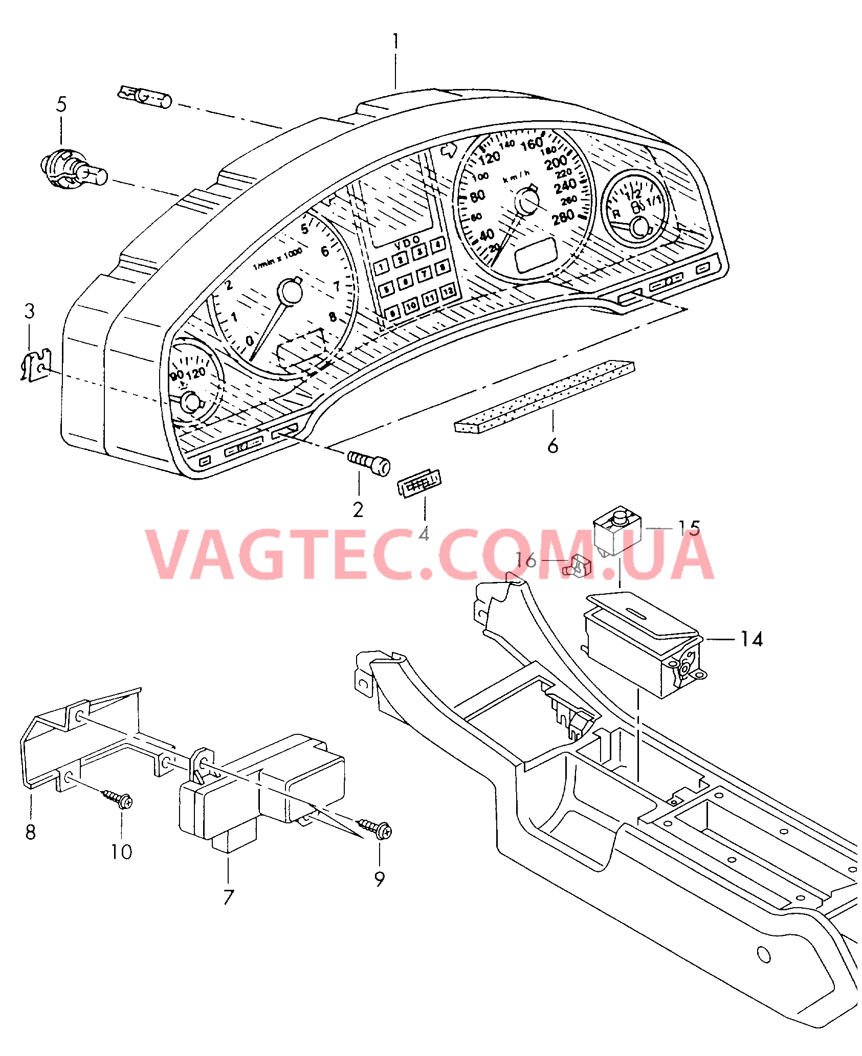  AUDI A8 Комбинация приборов Приёмник радиочасов Многопозиционный переключатель  для AUDI A8 2000