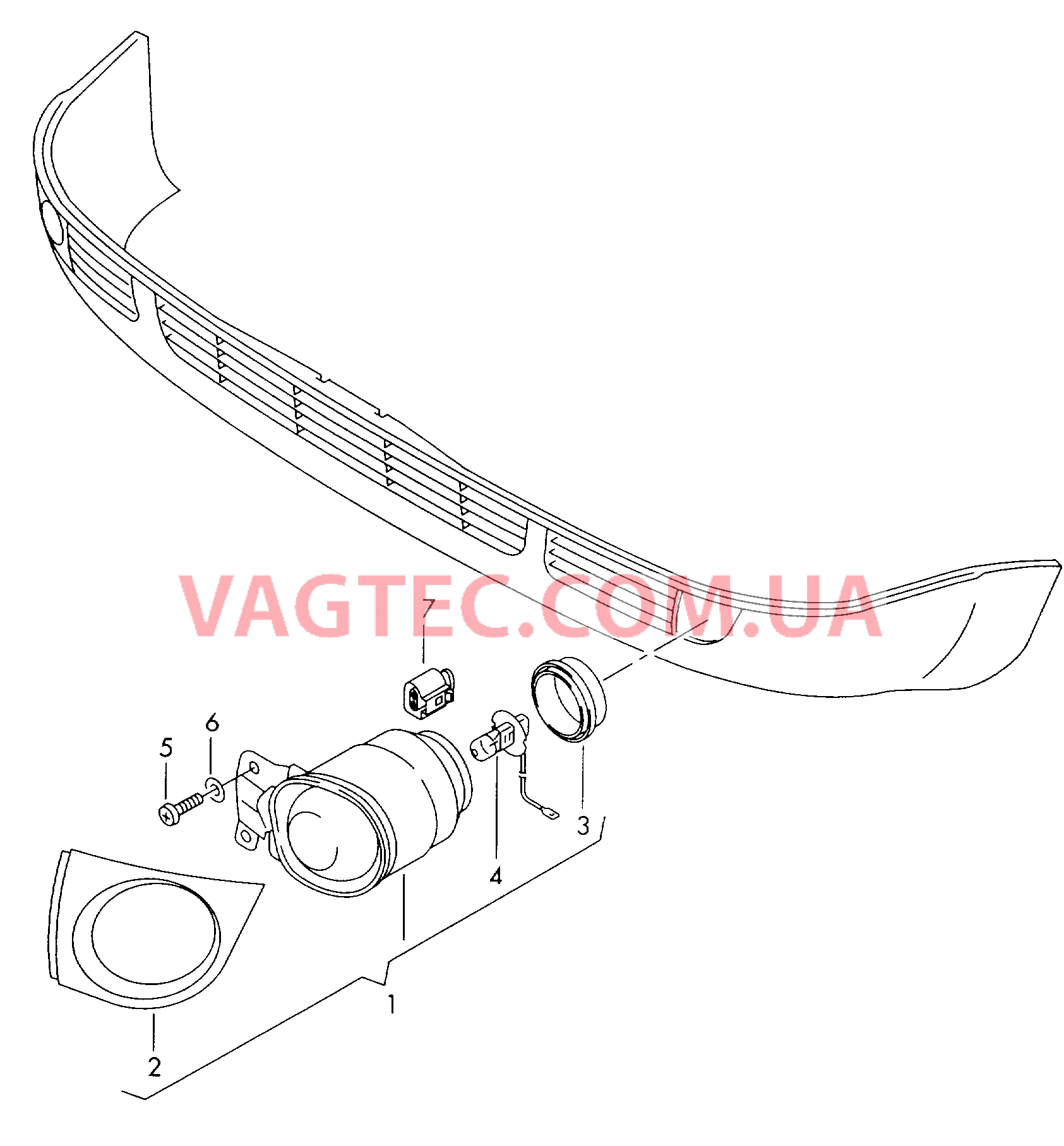 Галоген. противотуманная фара  для AUDI A8Q 2001