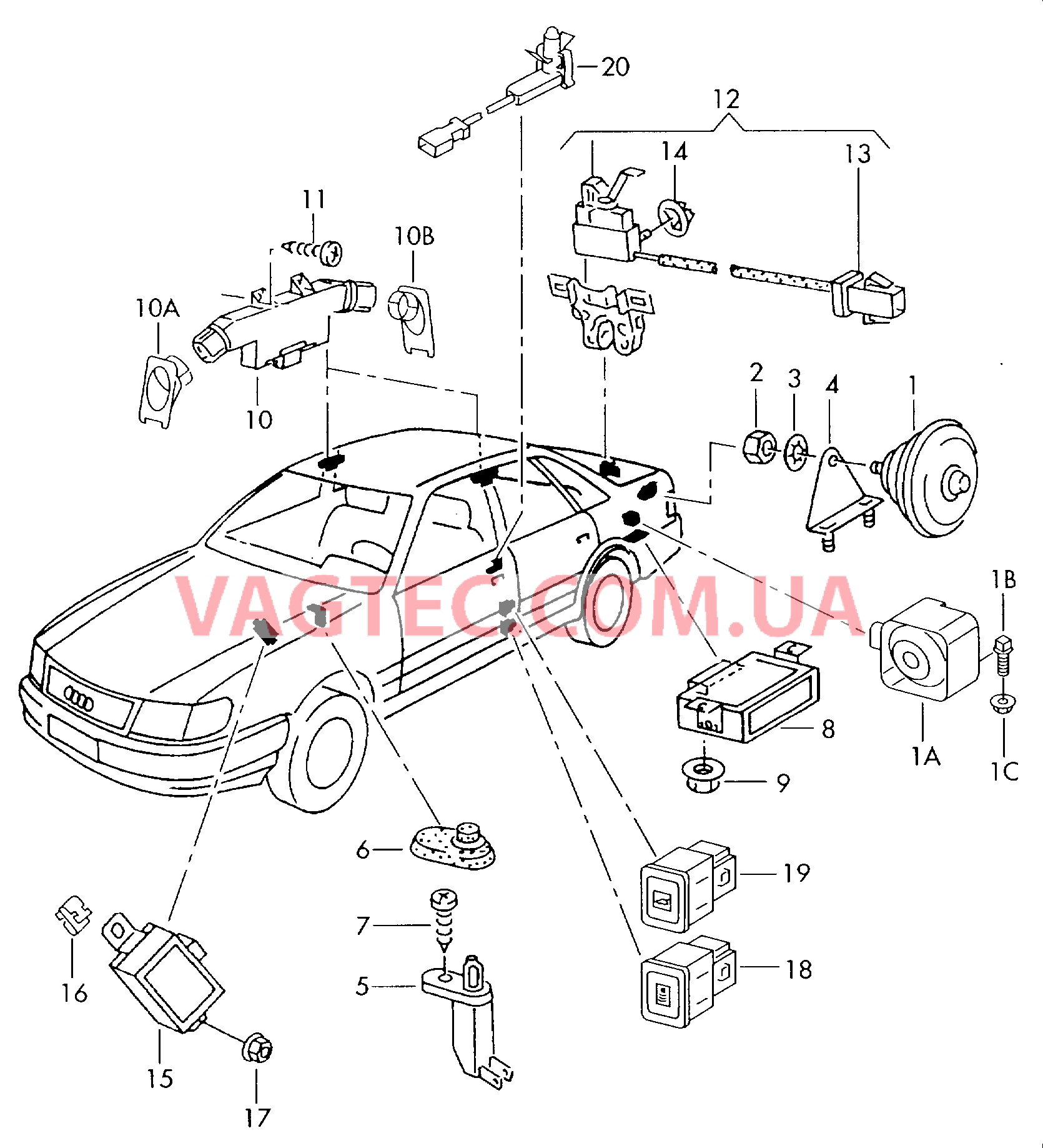 Противоугонная система  для AUDI A8 2002