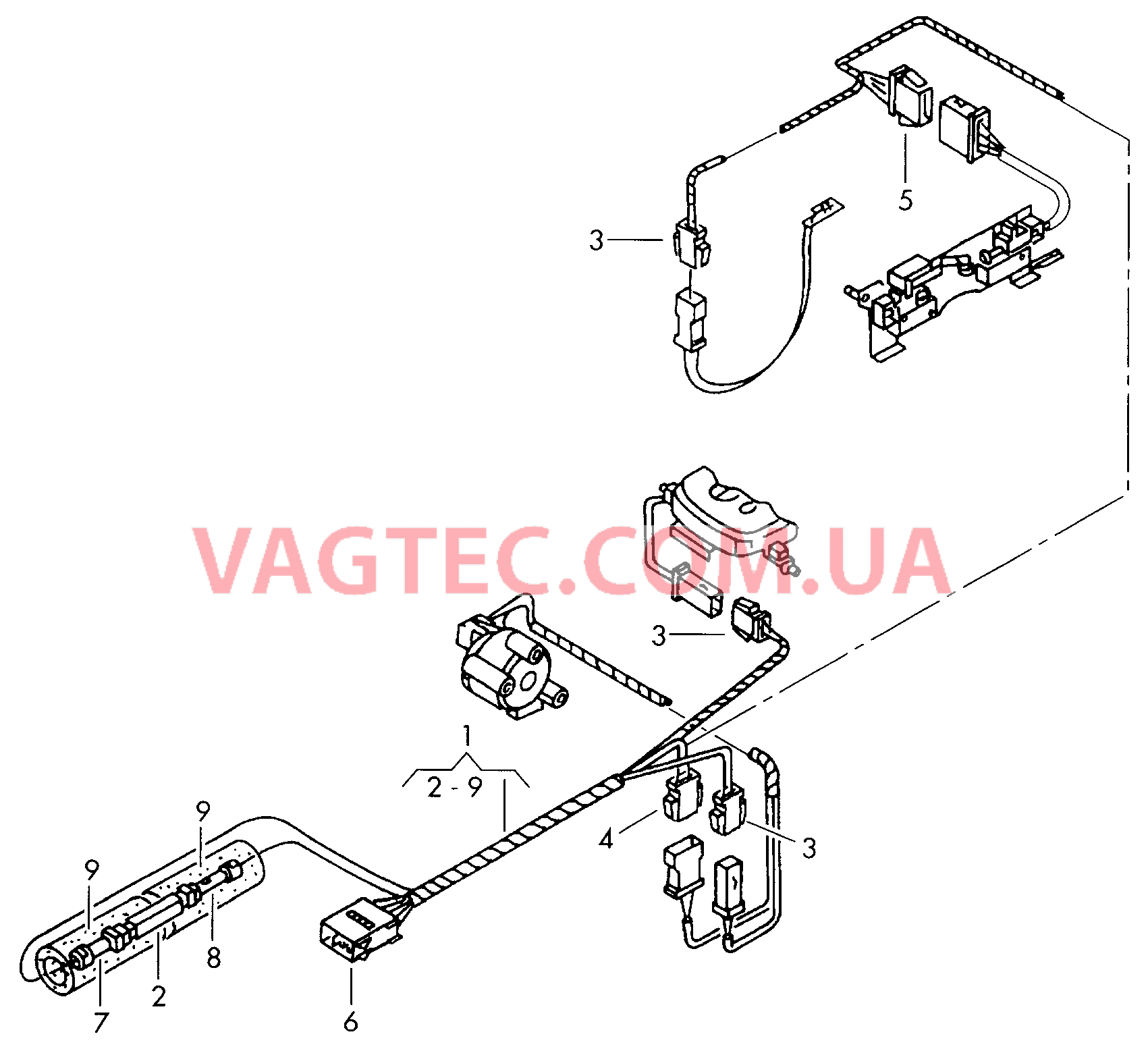 Жгут проводов селектора АКП  для AUDI A8 2003