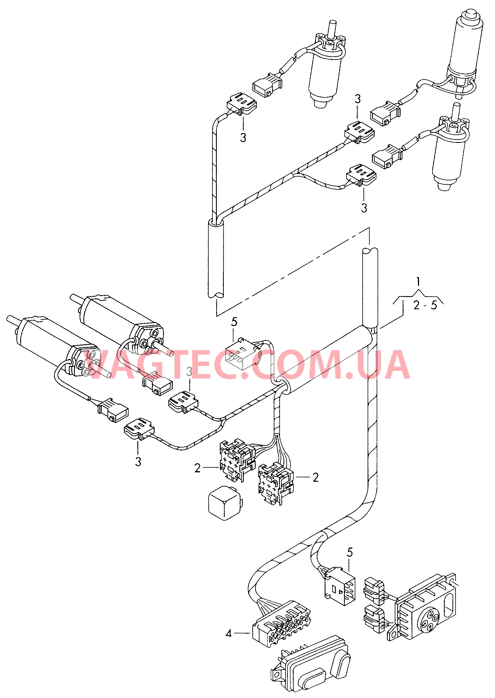 Жгут проводов сиденьяс электрорегулировкой  Жгут пр-в для бок. подуш. без.  для AUDI A8Q 2002