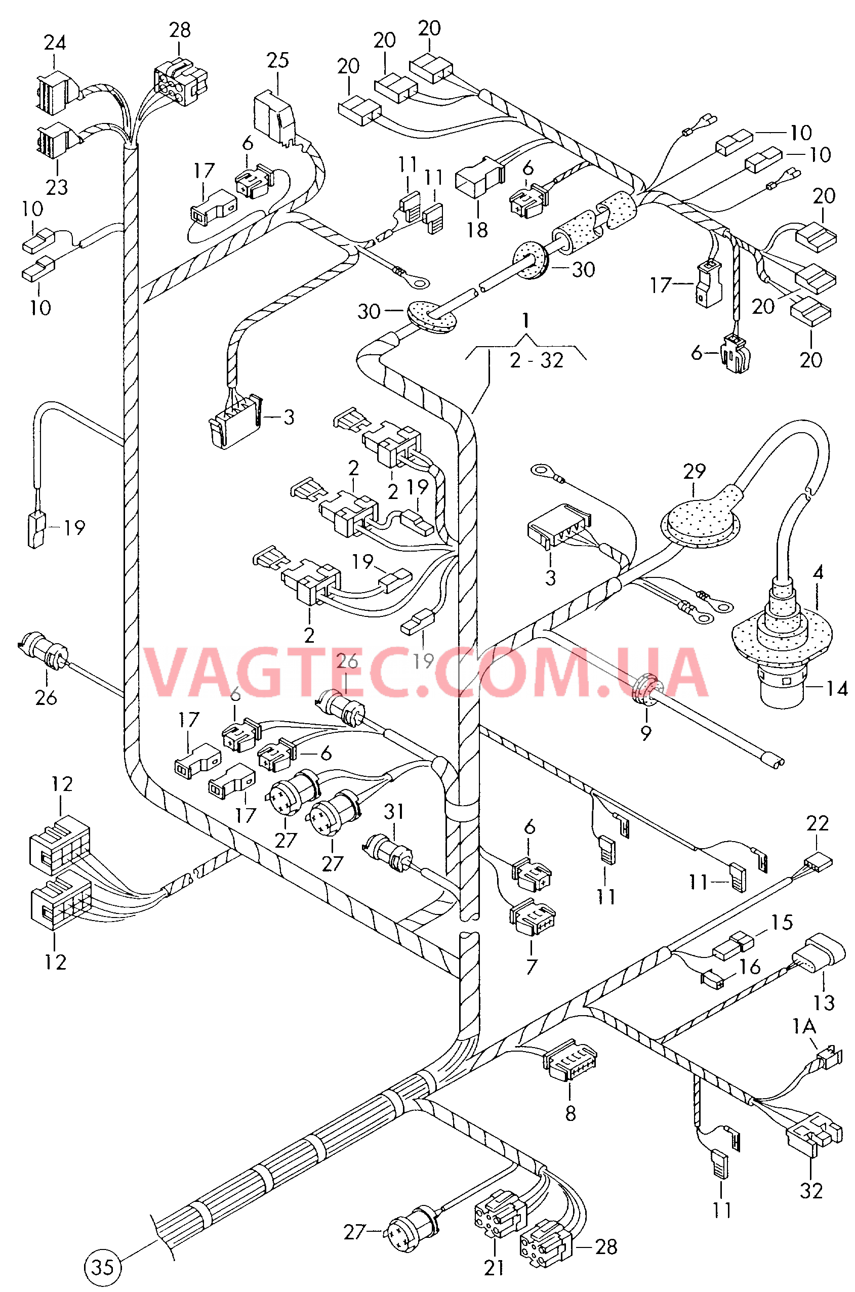 Жгут проводов для салона Детали не в сборе  для AUDI A8 2002