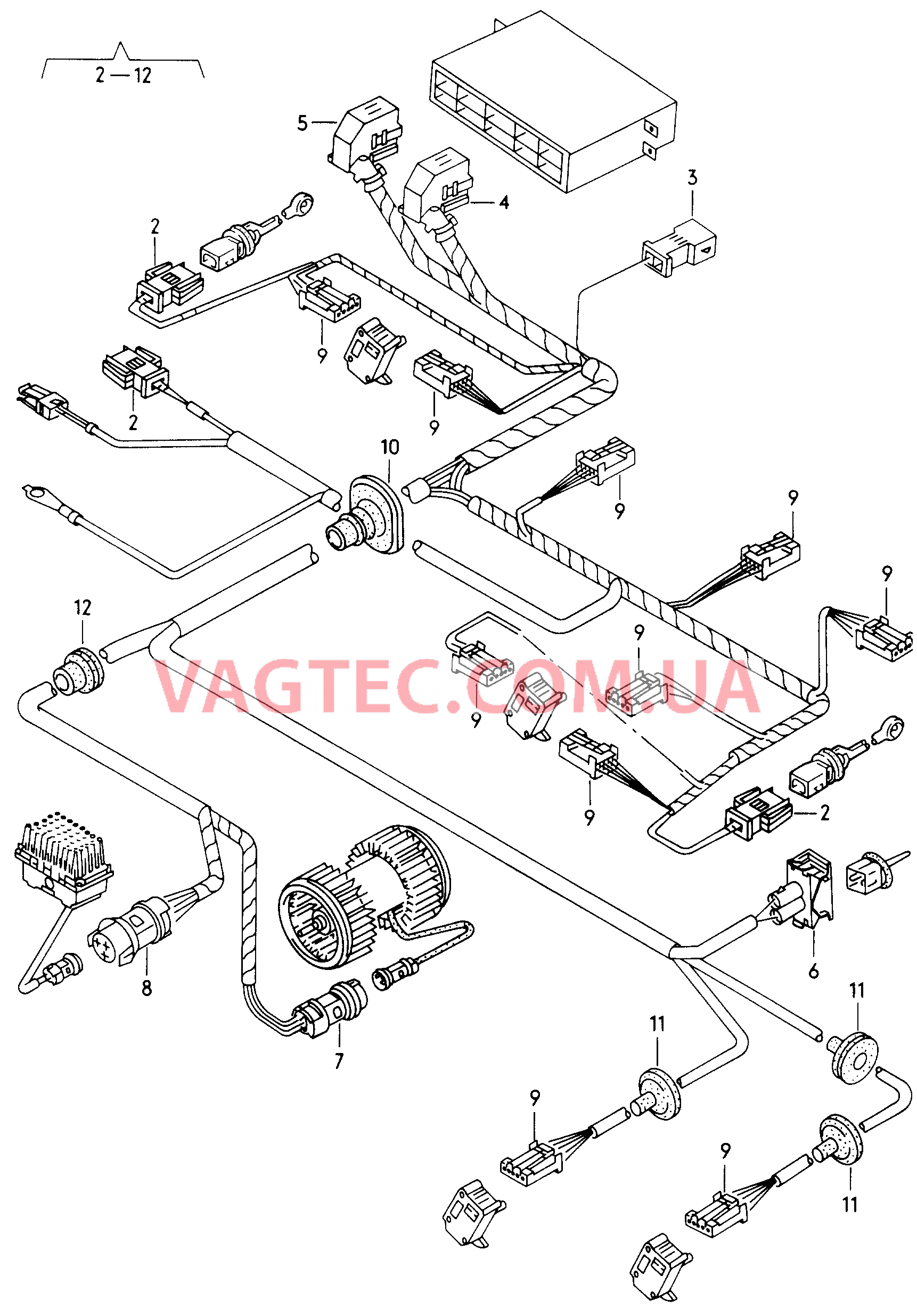 Жгут проводов климат.установк. с электронным управлением  для AUDI A8 2003