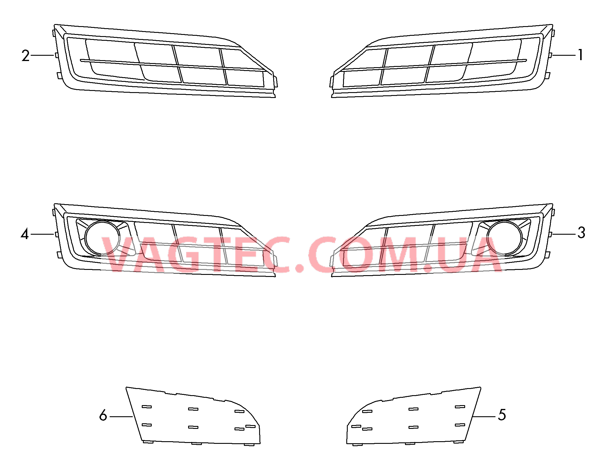 Решетка, воздухонаправляющая  для AUDI A8 2016