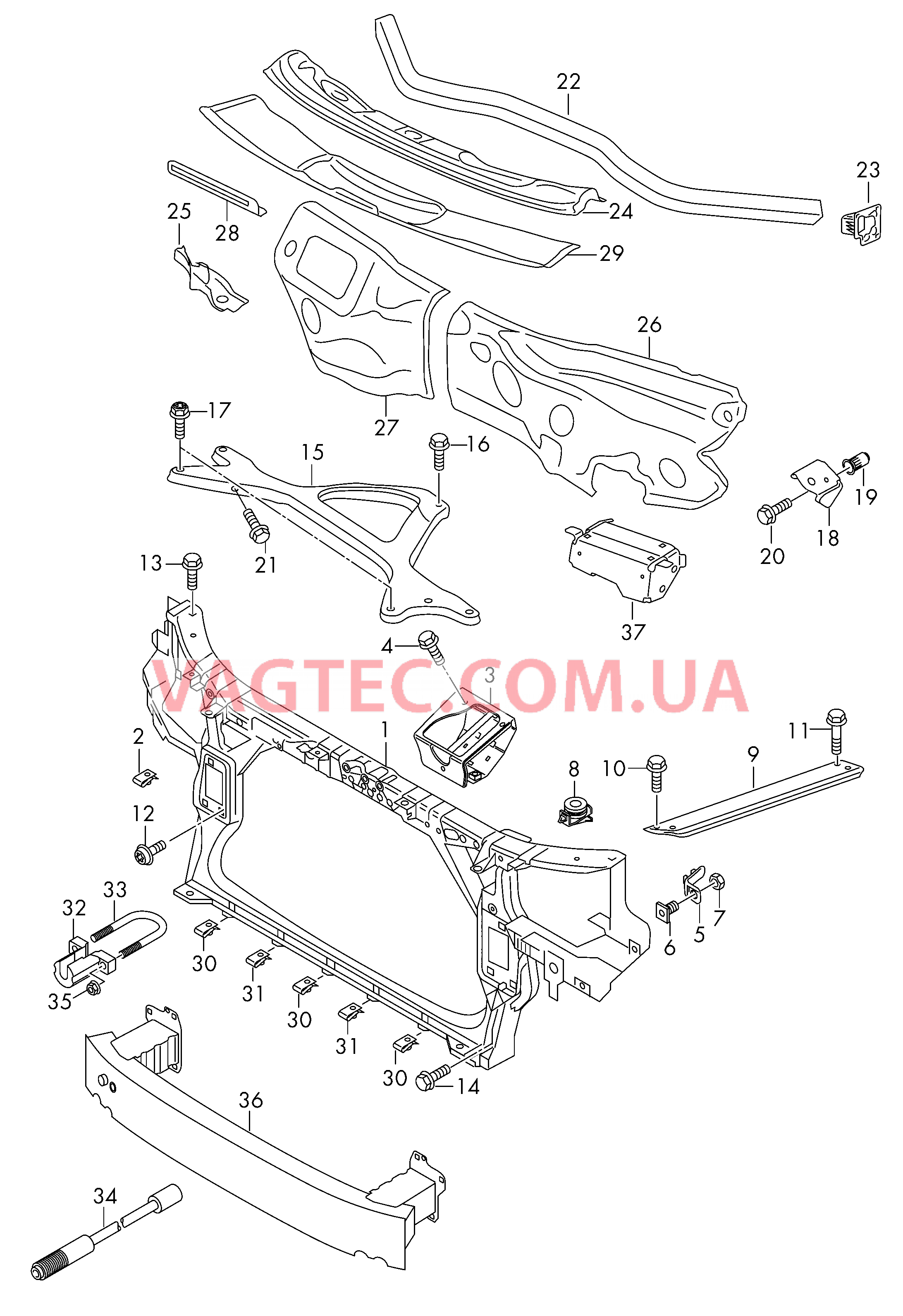 Передняя часть кузова  для AUDI A8 2011