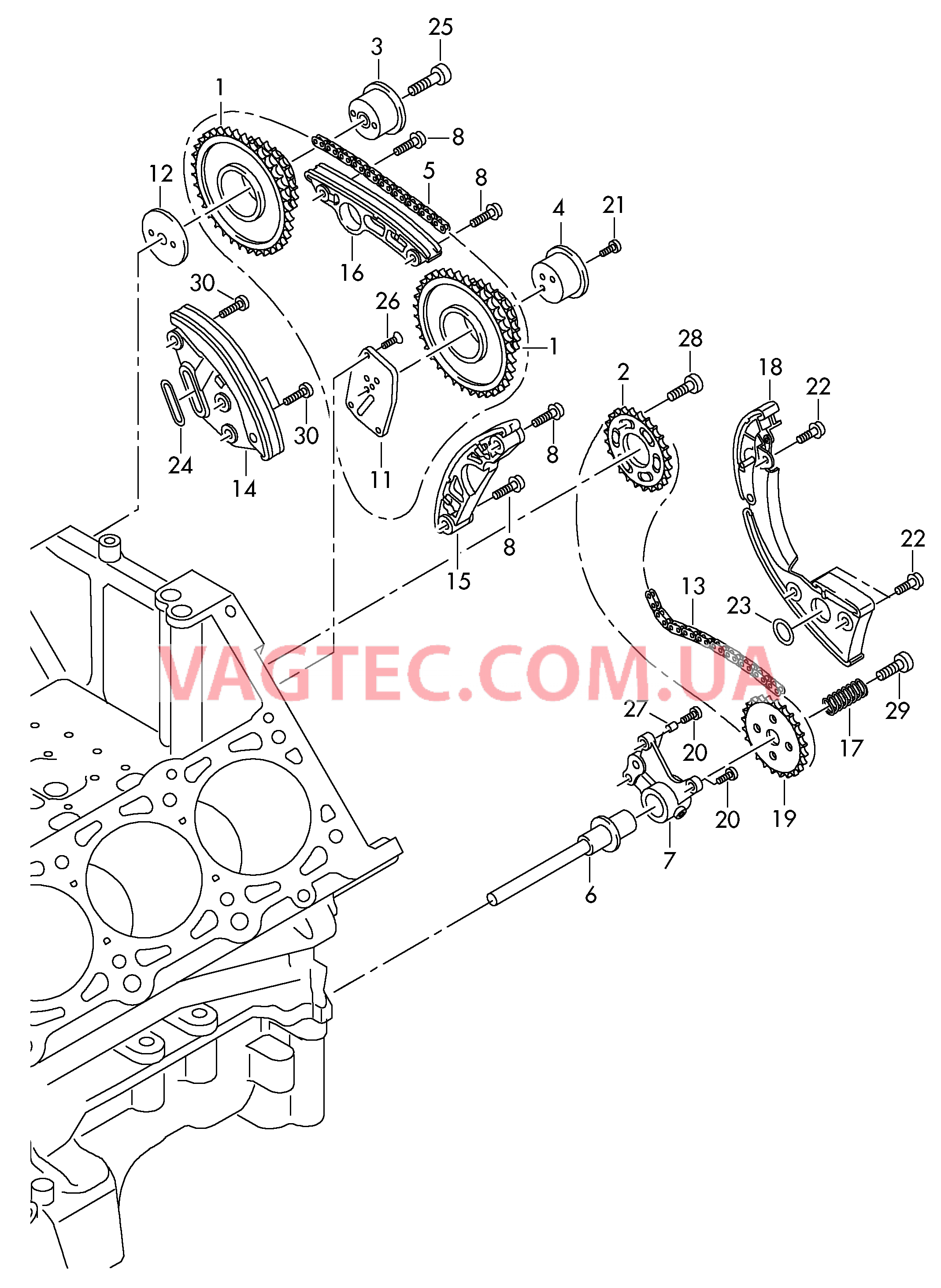 Звёздочка цепи Планка успокоителя  для AUDI A6 2019