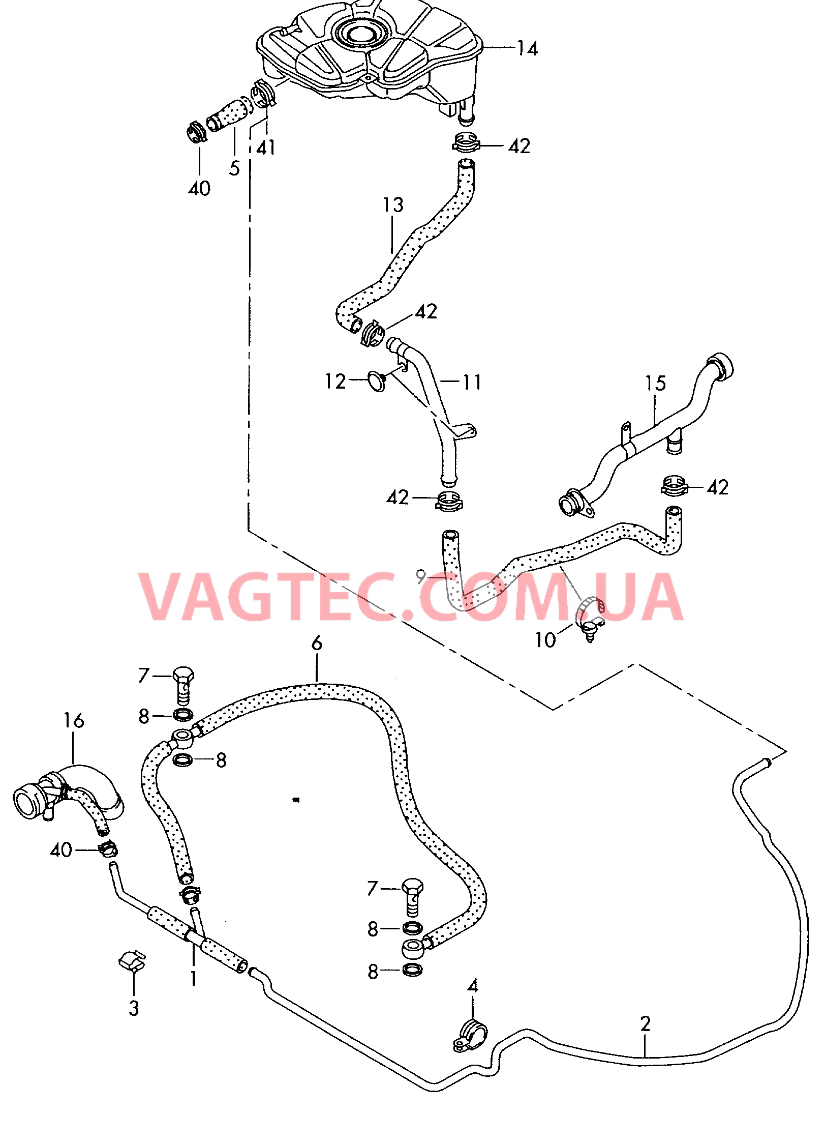 Жидкостное охлаждение Трубка для удаления воздуха   F 4E-4-010 001>>* для AUDI A8 2007