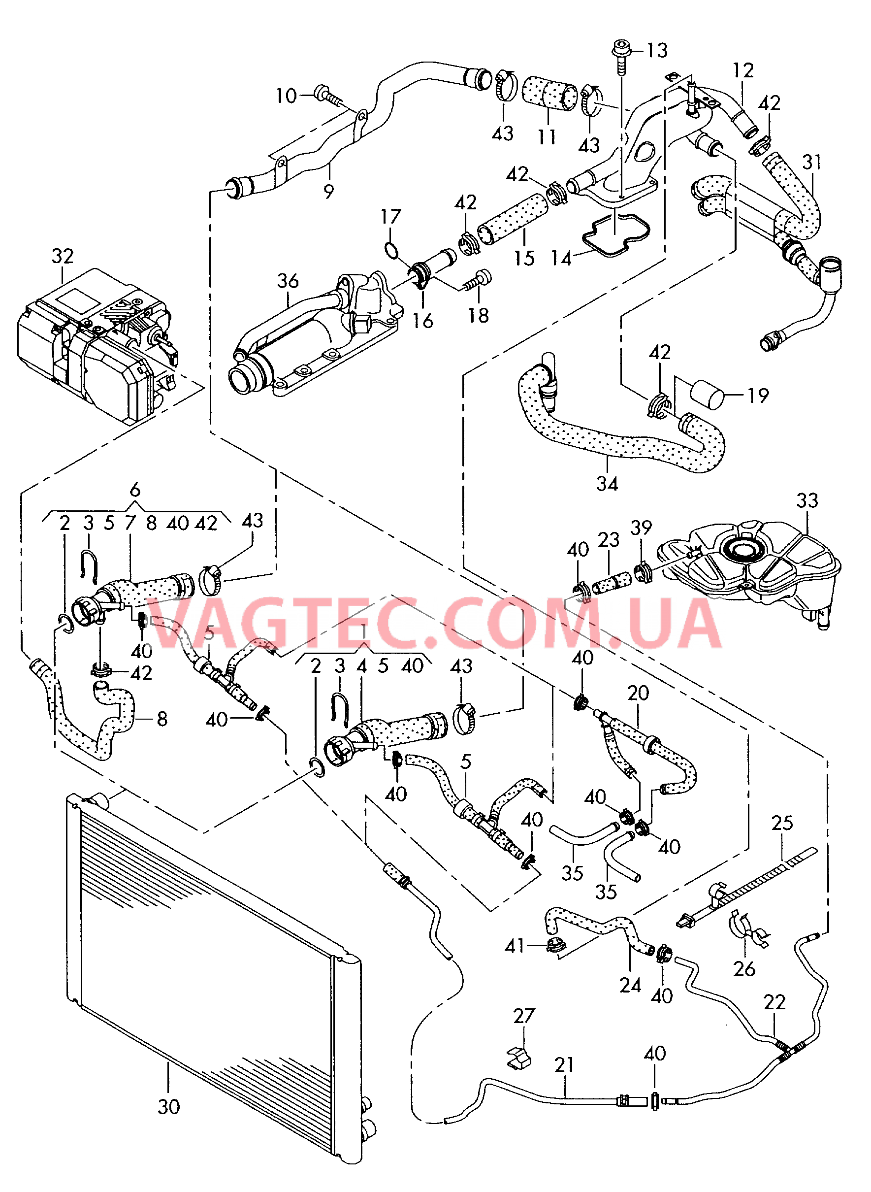 Жидкостное охлаждение  F             >> 4E-6-008 011* для AUDI A8Q 2007