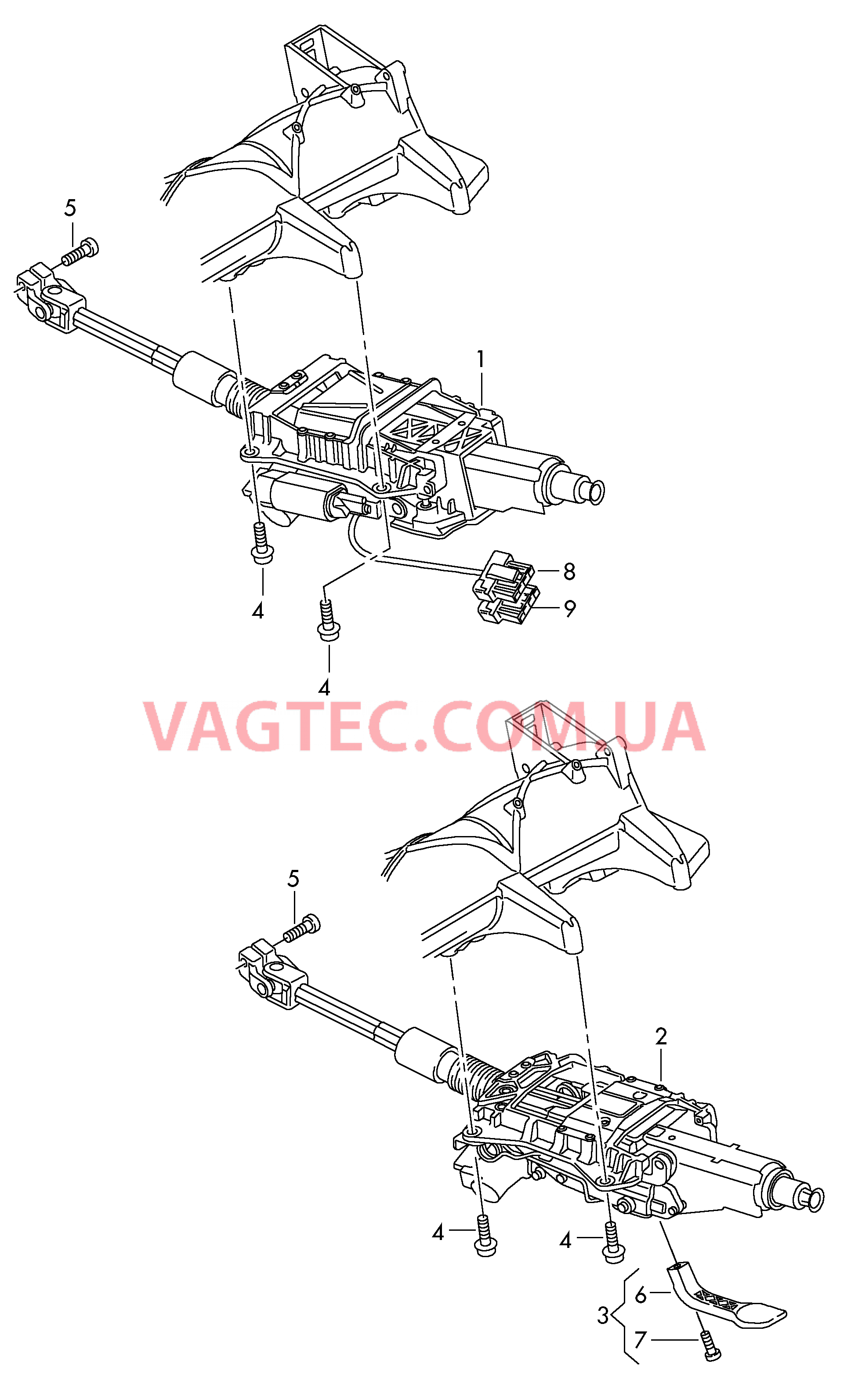 Рулевая колонка  для AUDI A6AR 2007