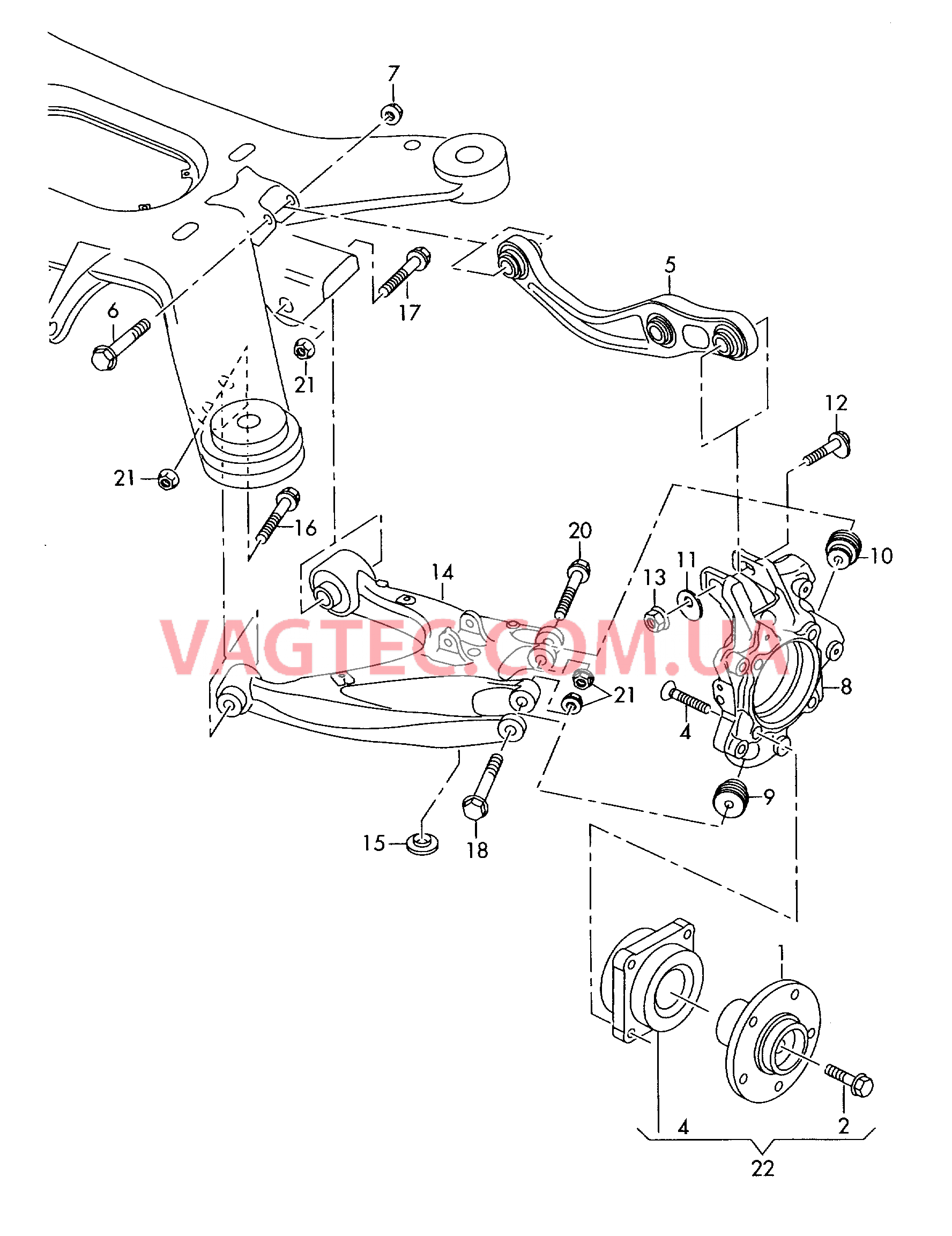Рычаг подвески Рычаг подвески, поперечный Поворотный кулак для а/м со специальной защитой  для AUDI A8 2005
