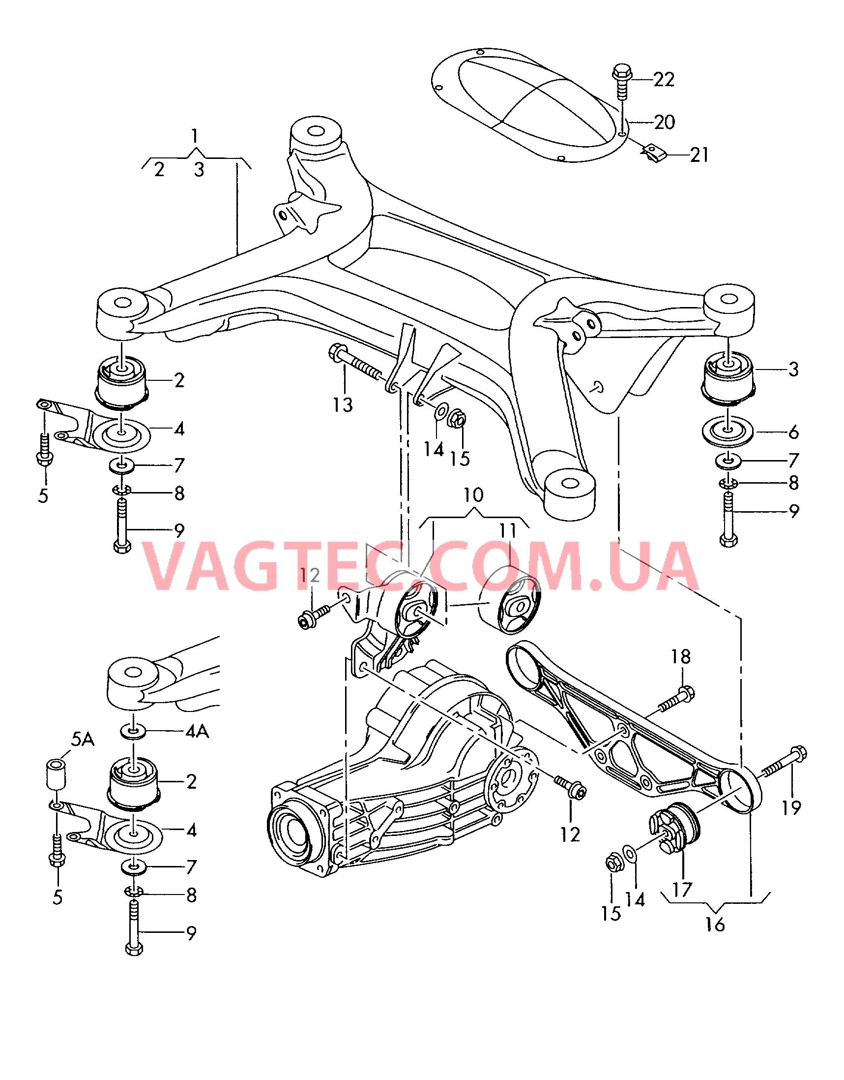 Подрамник  F 4E-3-002 001>>* для AUDI A8 2005