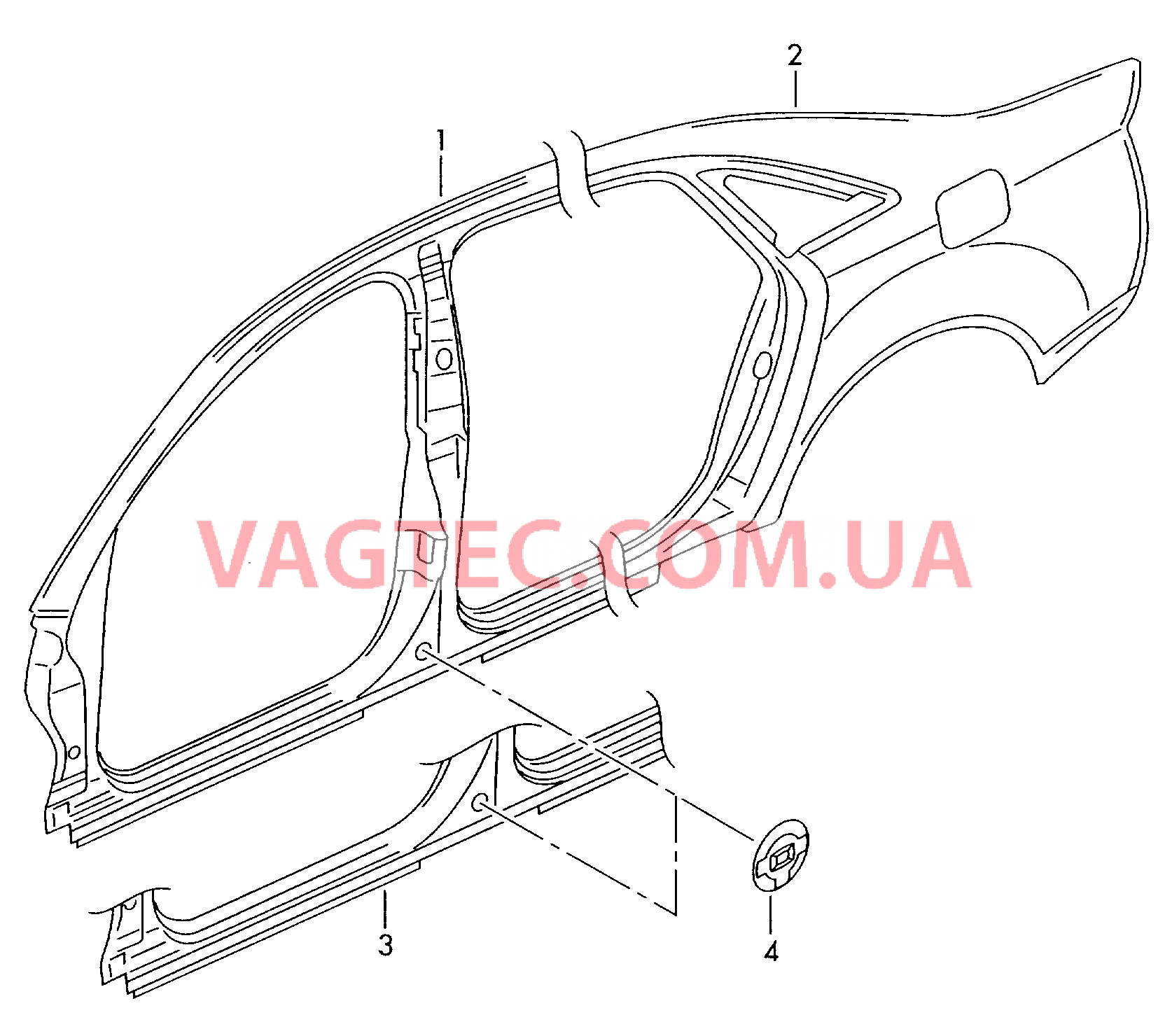 Деталь боковая  для AUDI A8Q 2008