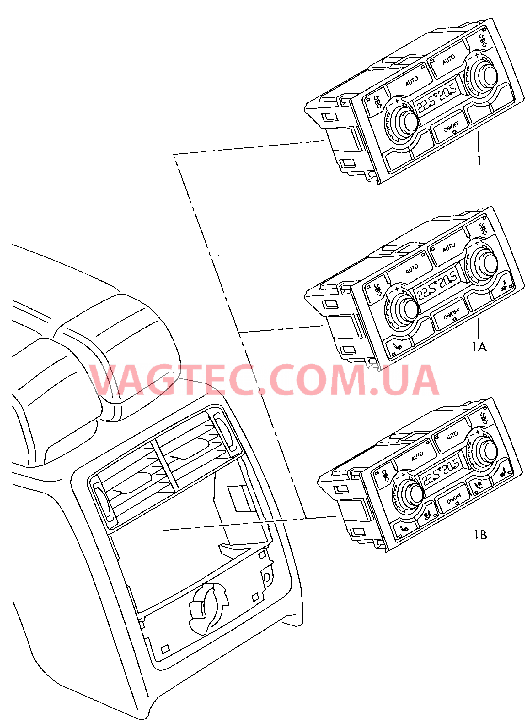 Регулировка подачи свежего и теплого воздуха  для AUDI A8 2005